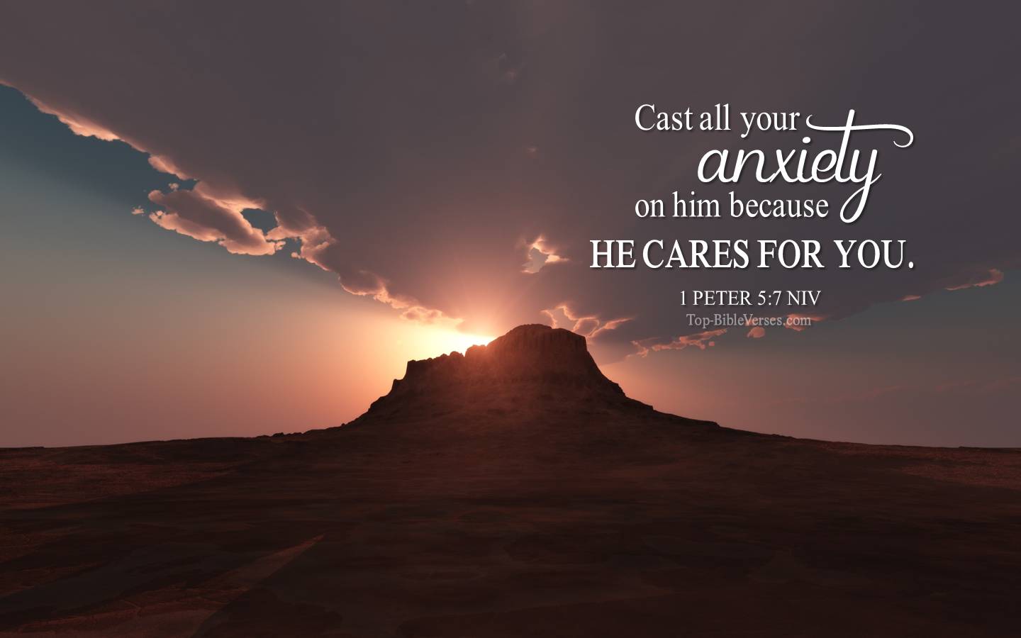 Peter 5:7 Desktop Wallpaper. Bible