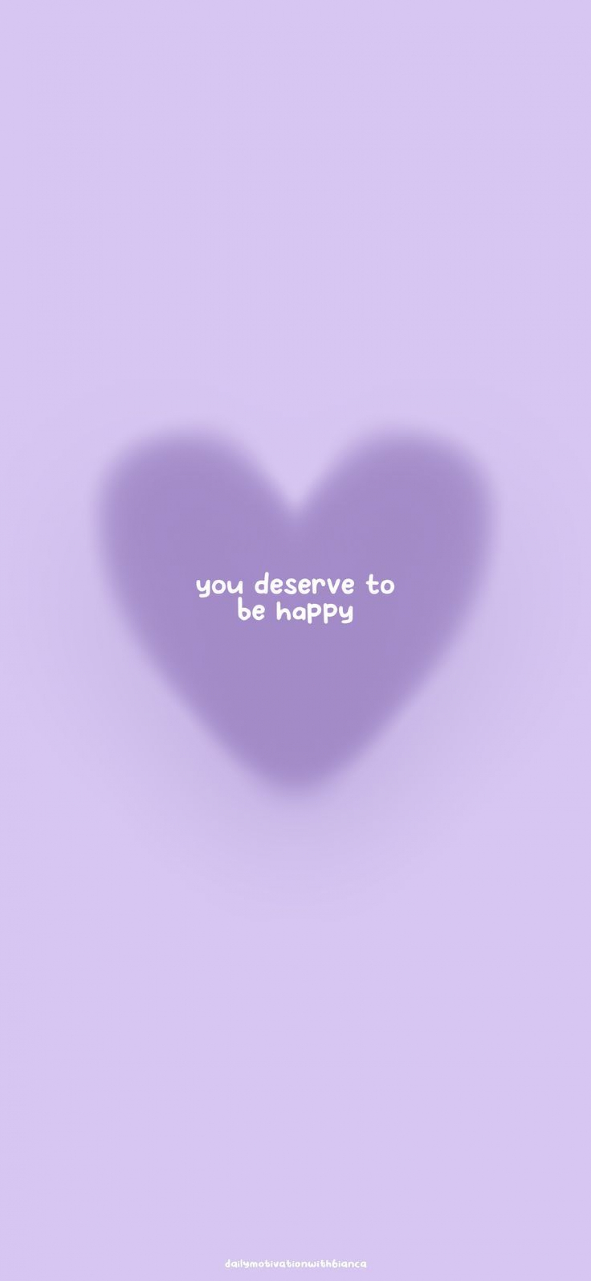 You Deserve To Be Happy Purple Quote