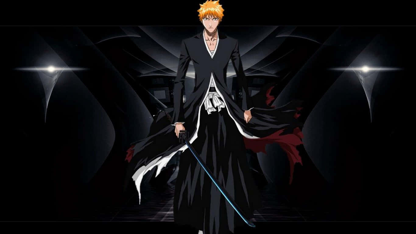 Download Bleach Ichigo On A Dark Pc Wallpaper