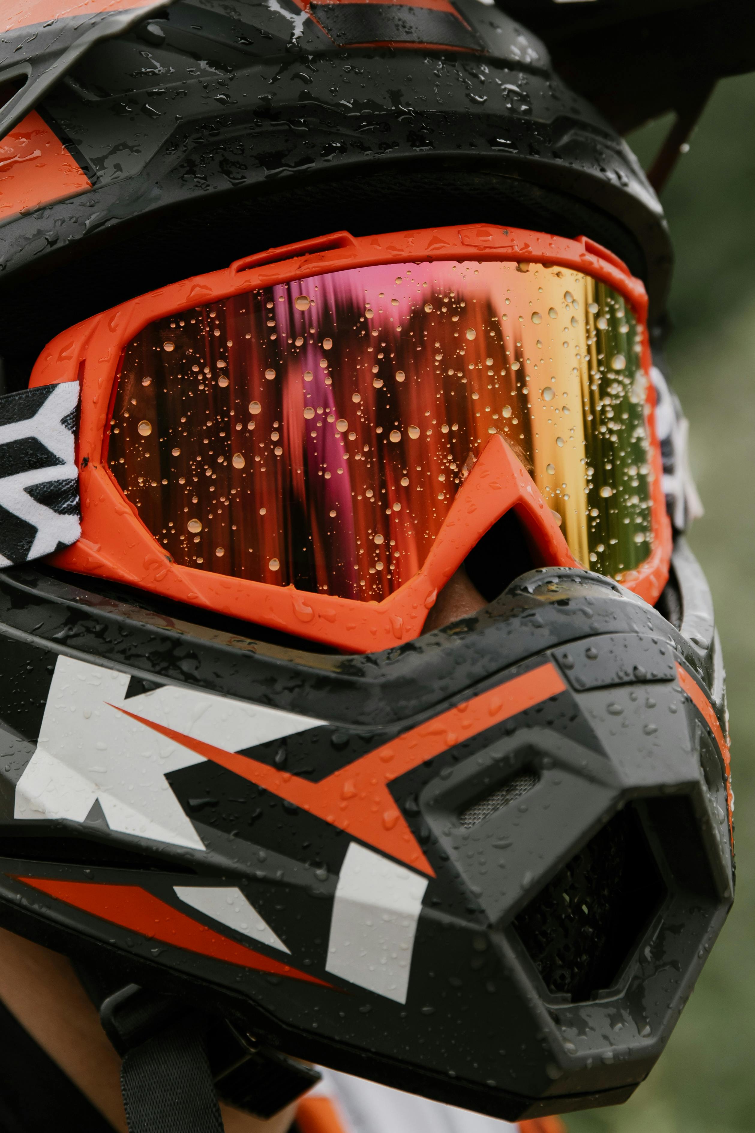 Close Up Photo Of Helmet With Drops