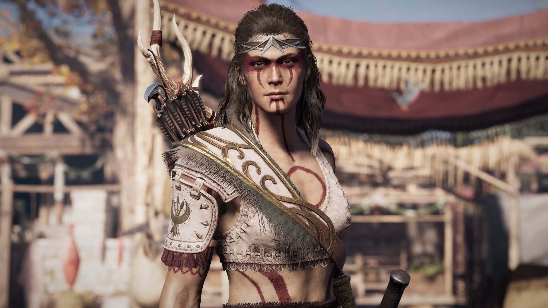 Wallpaper Greece, girl, assassins creed