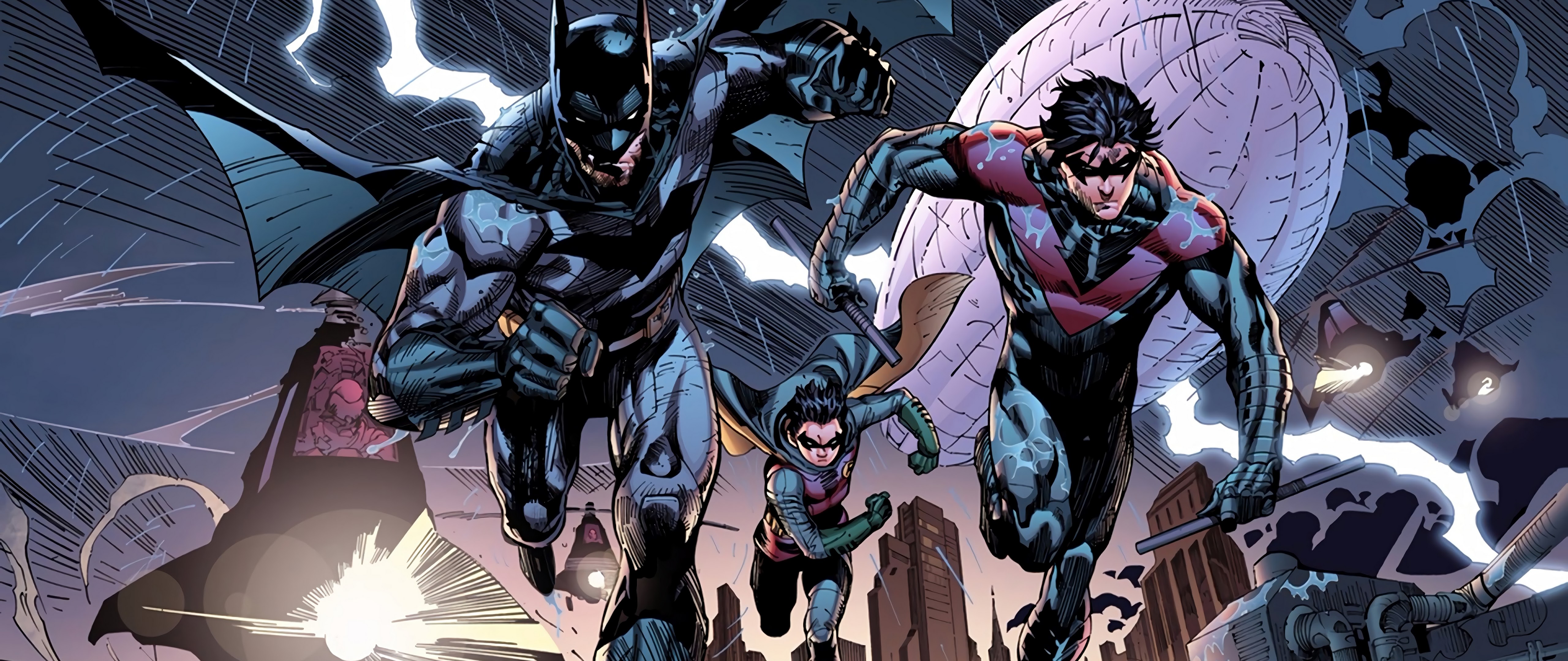 Batman Nightwing Robin 4K Wallpaper