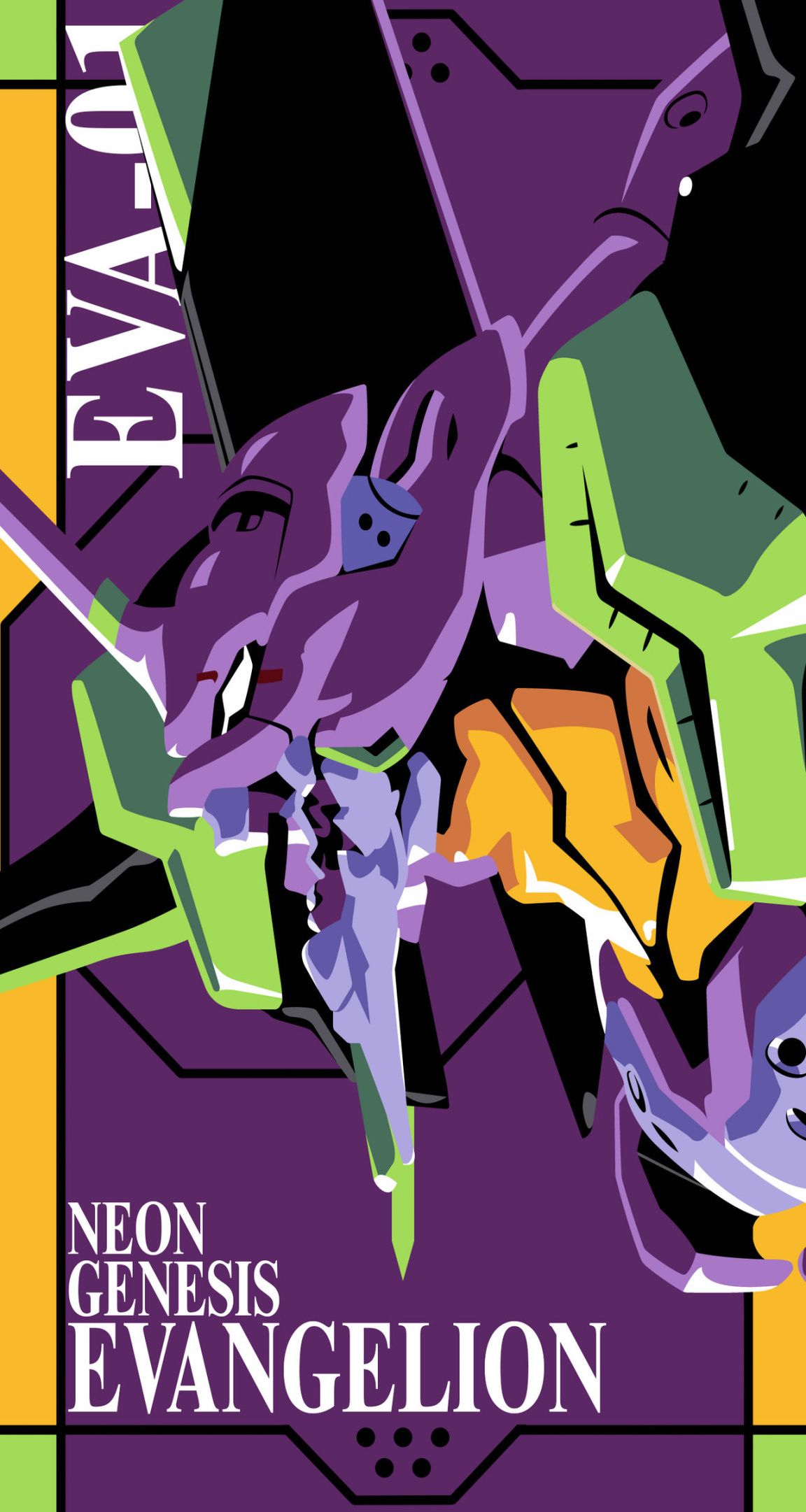 Eva Unit 01: A Mech Warrior Phone Wallpaper
