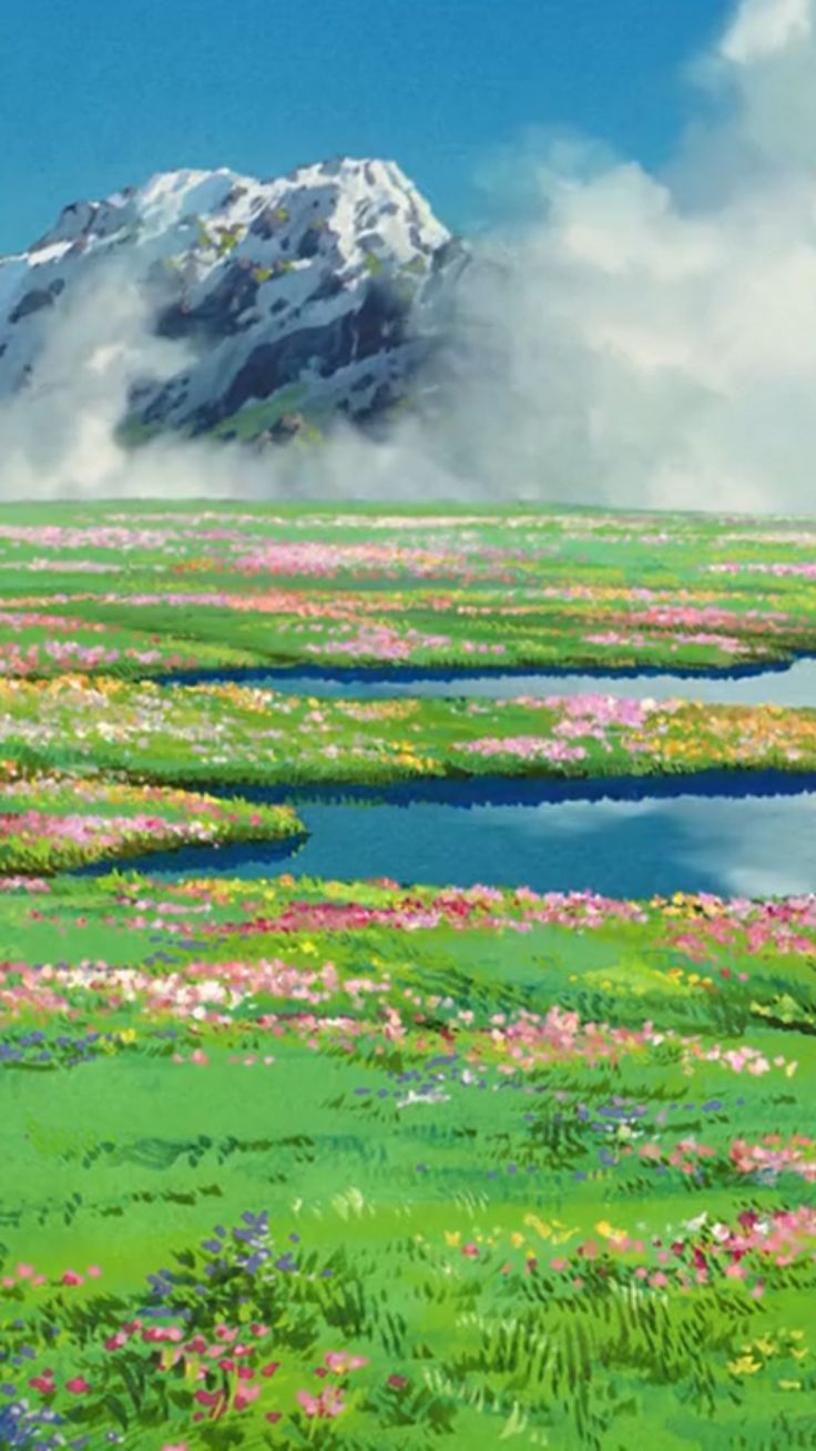 howl's moving castle scenery wallpaper