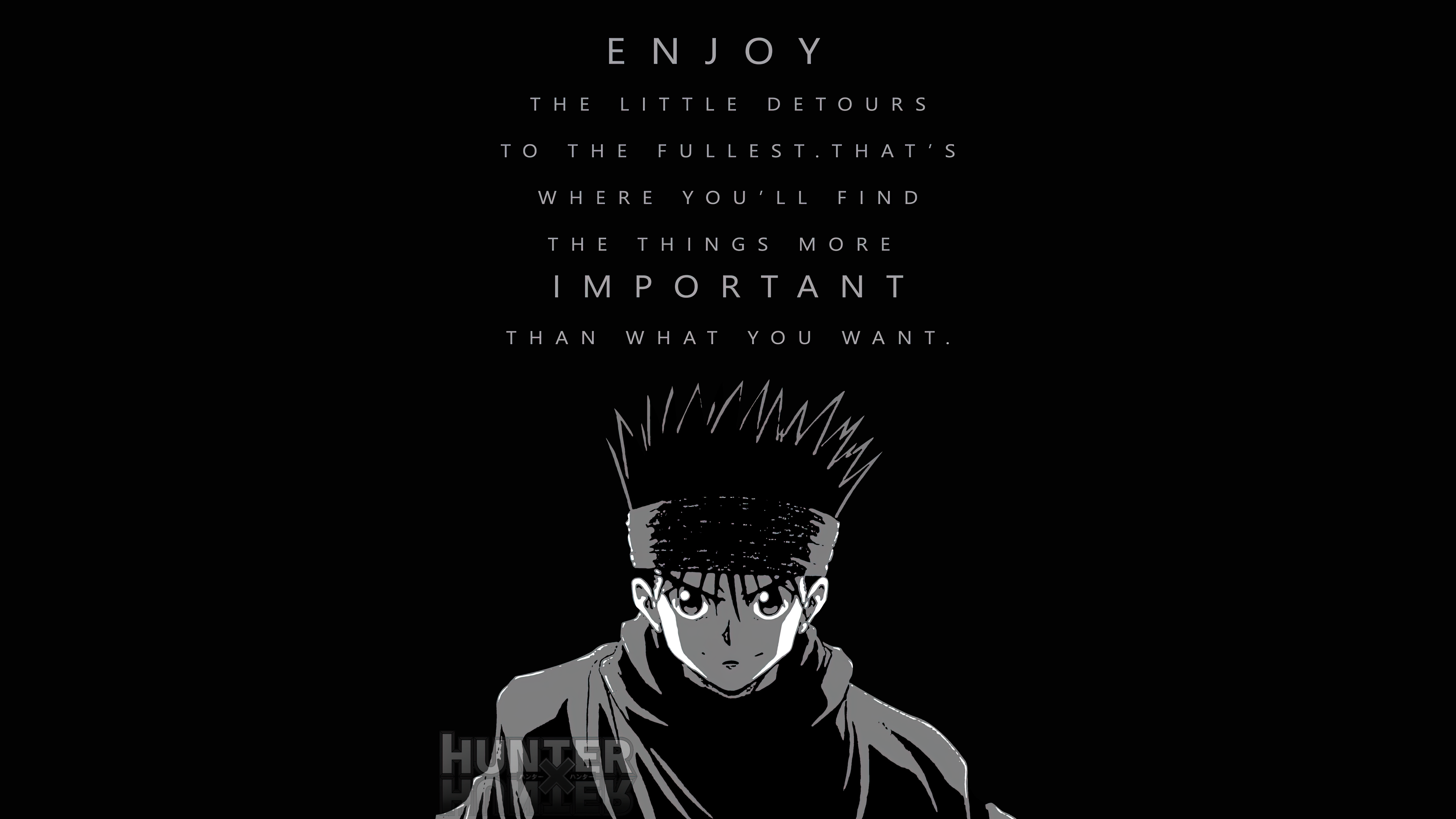 Gon Freecss Wallpaper 4K, Black