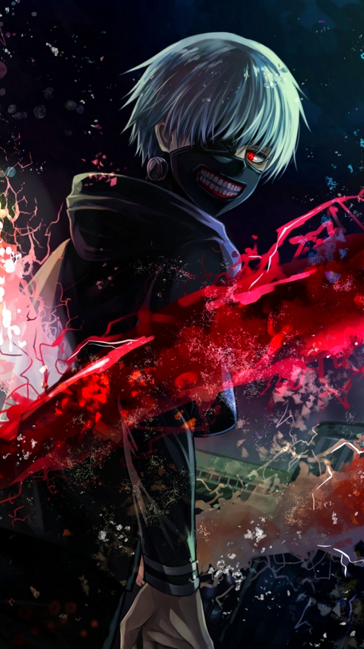 wallpaper: Anime, Mask, White Hair