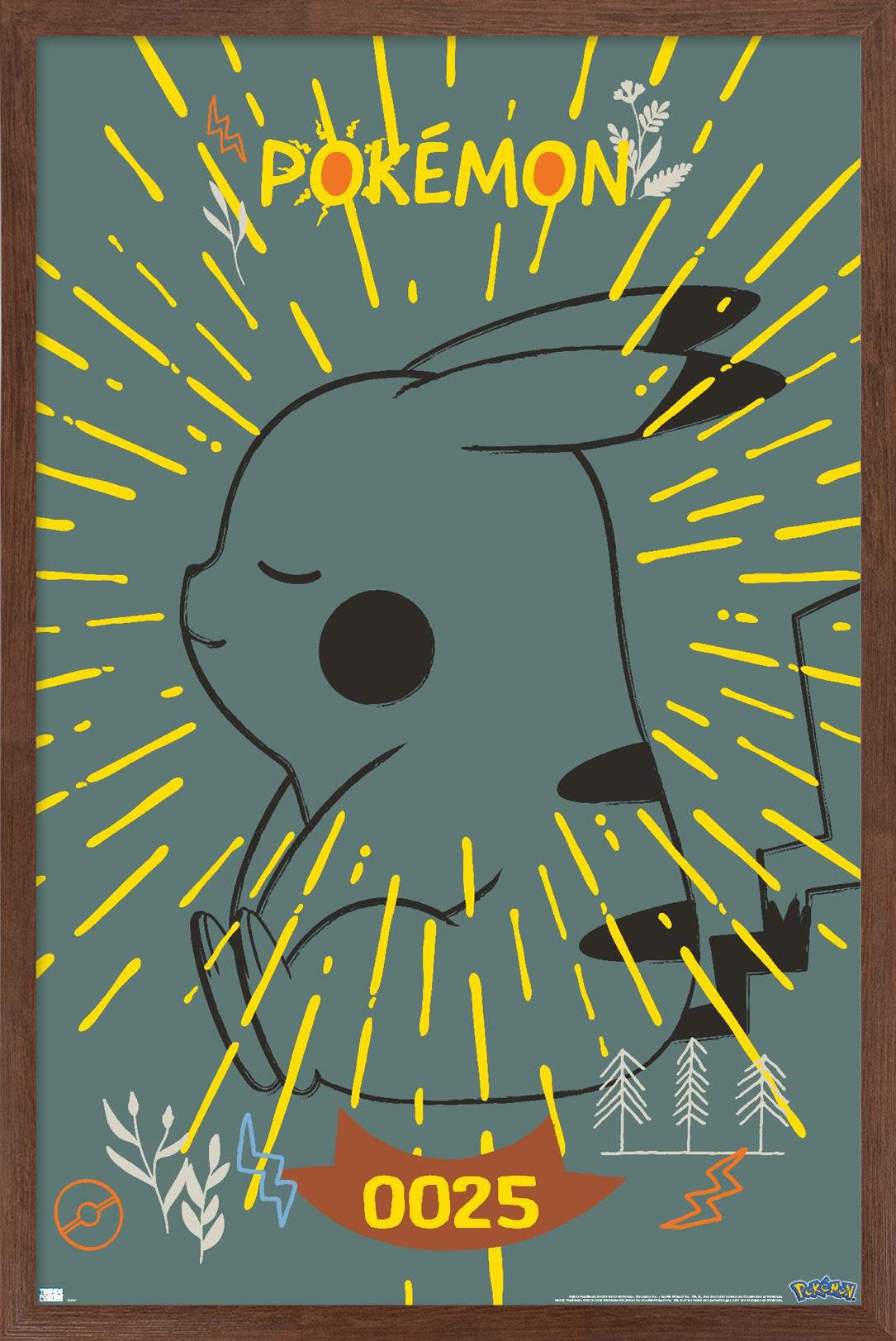 Pikachu Peaceful Nature Wall Poster