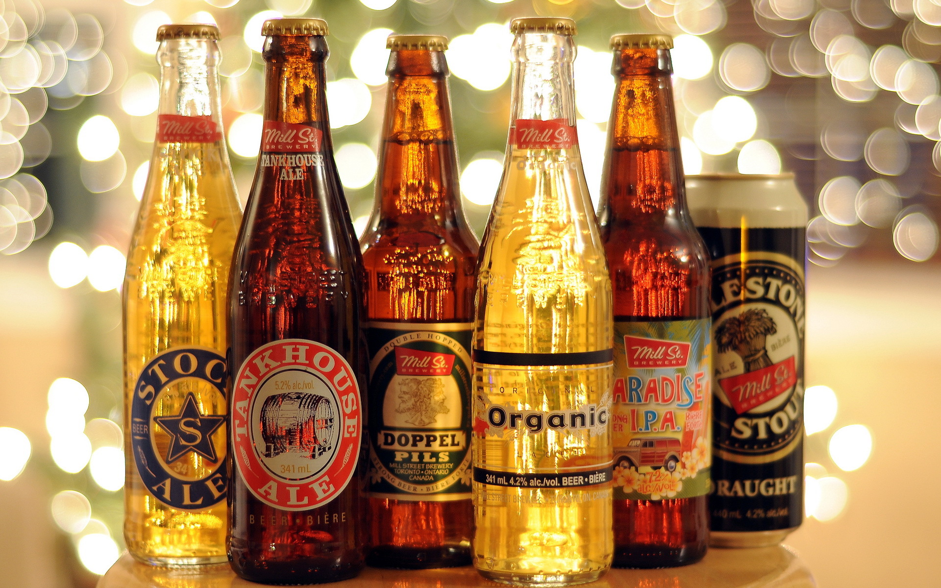 HD Wallpaper: Beer Bottles and Food