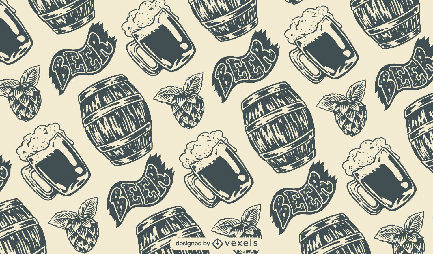 Oktoberfest Beer Brew Pattern Design