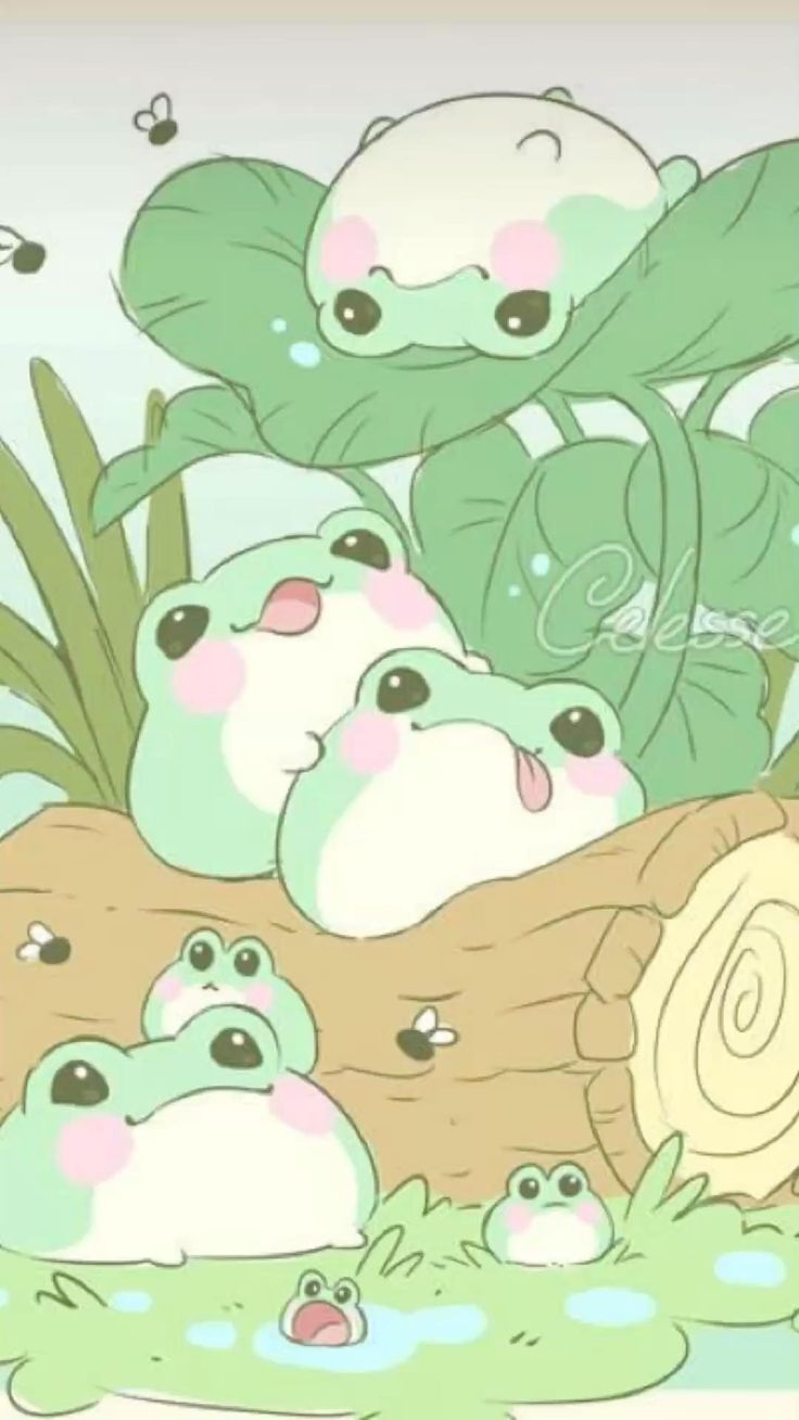 Frog wallpaper, Frog drawing, Cute frogs
