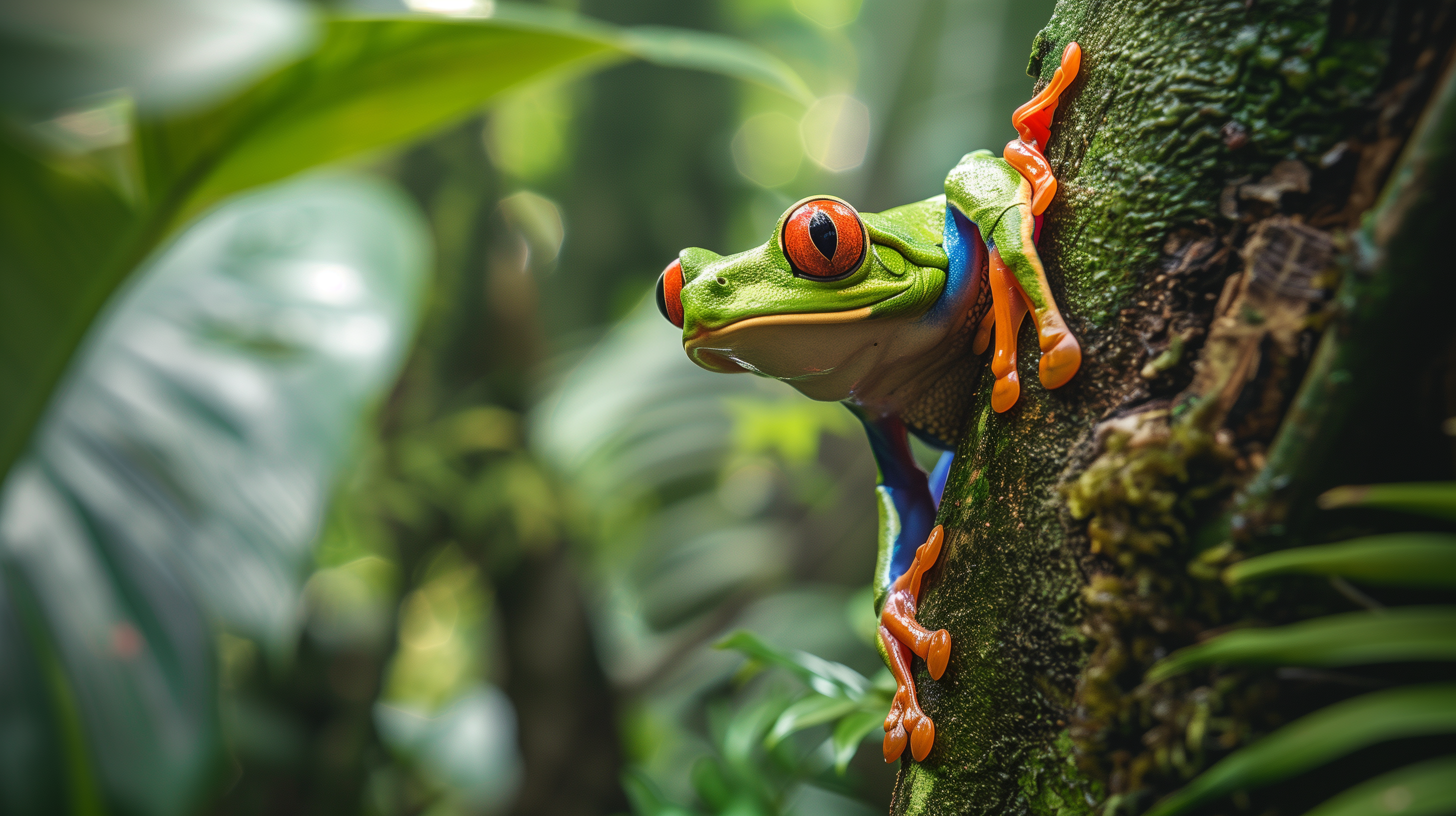 Vibrant Tree Frog HD Wallpaper