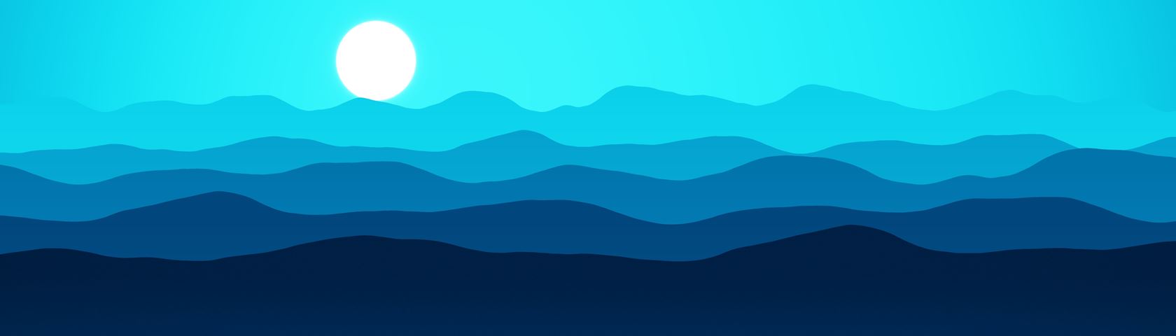 Mountains (Bluish Cyan) • Image