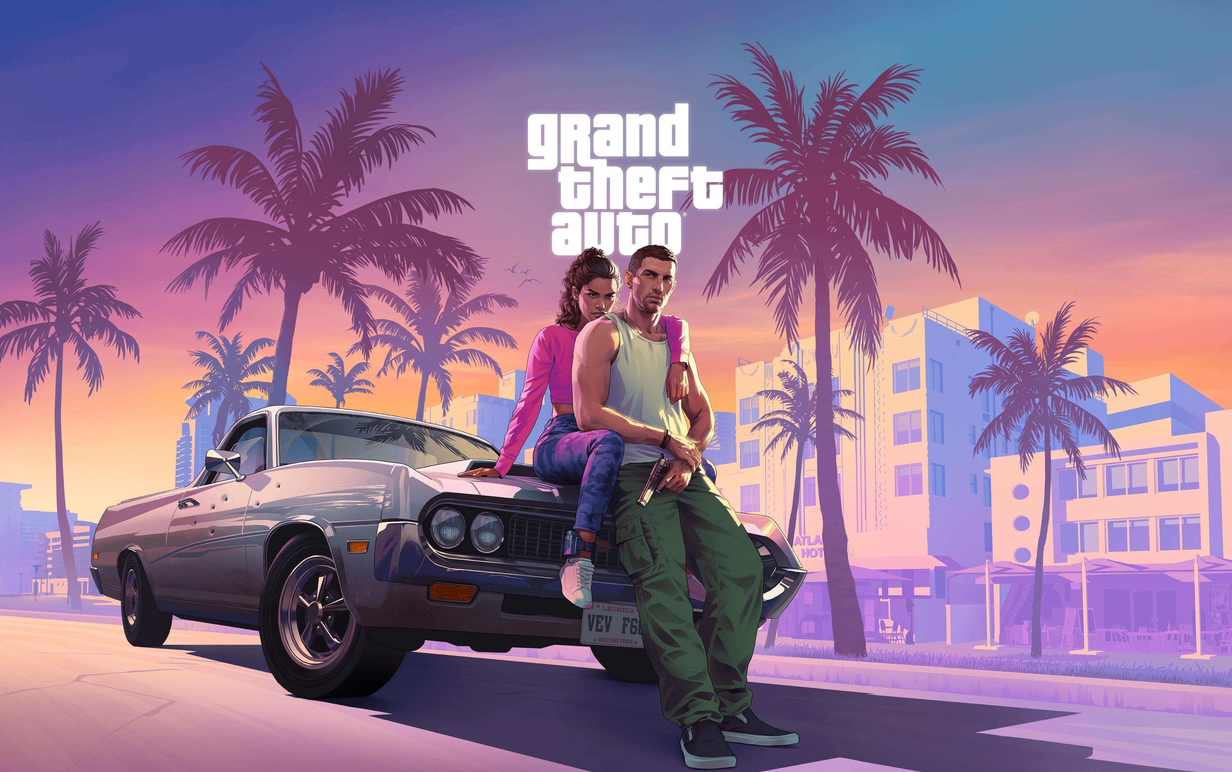 GTA VI key art in the highest quality