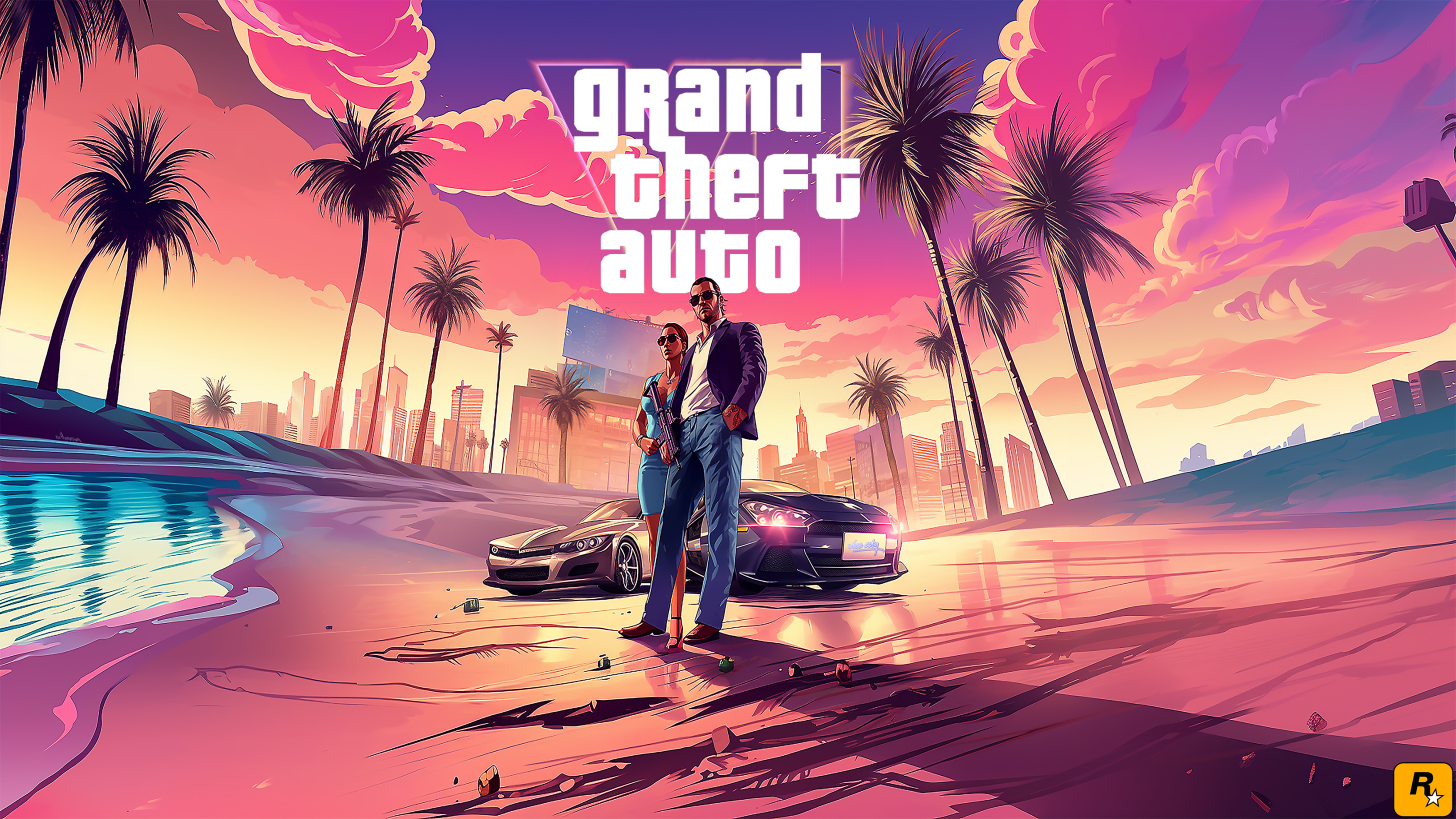 GTA 6 Wallpaper 4K, Fan Art, Grand