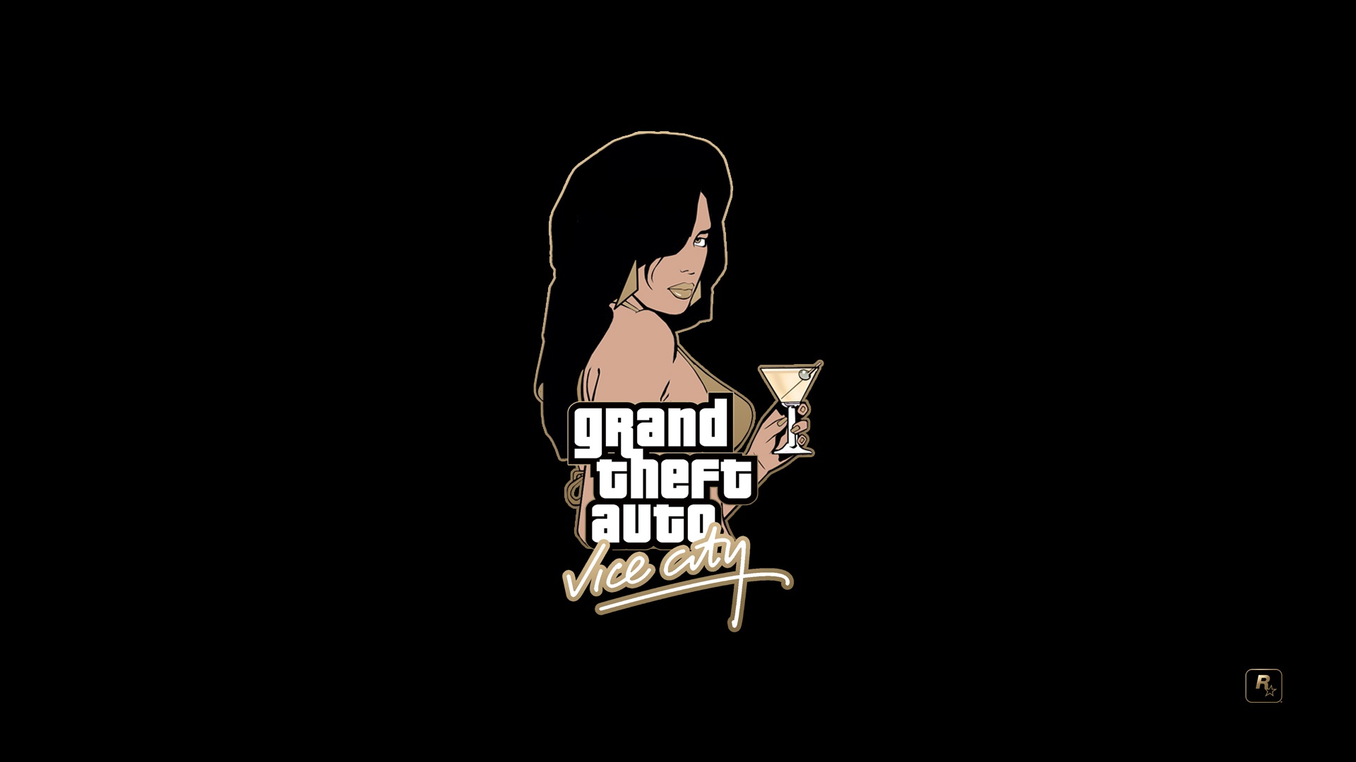 Wallpaper Girl, Art, Black, GTA
