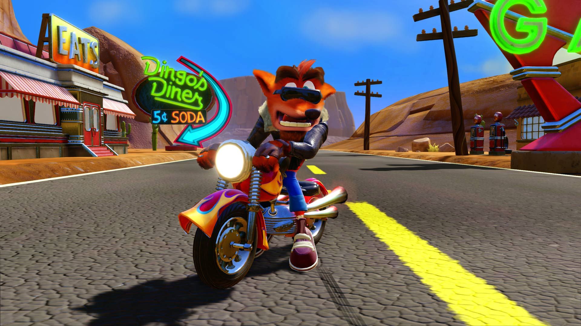 Crash Bandicoot Rode A Sickass Motorbike