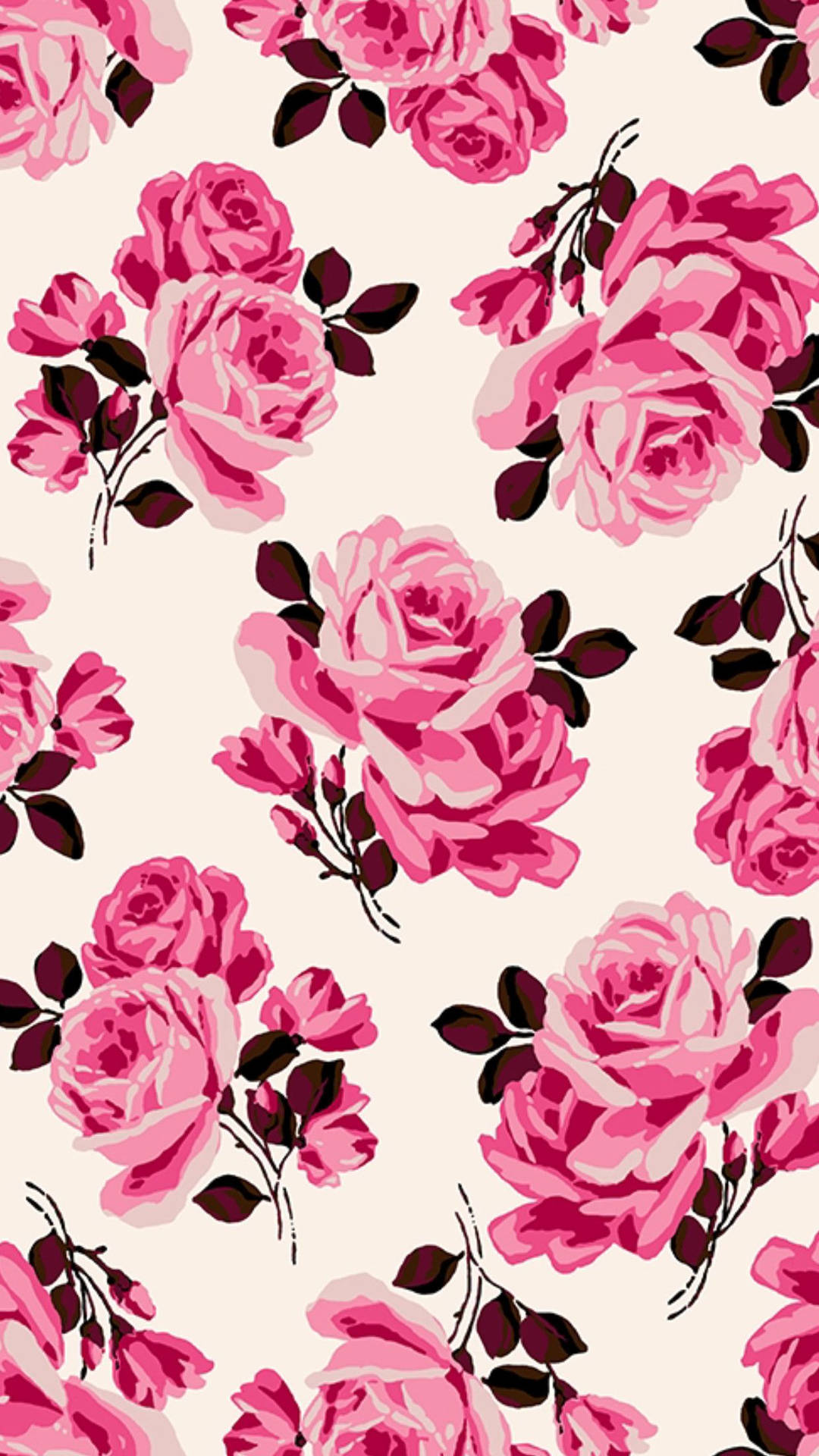 Pink Roses Girly iPhone Wallpaper