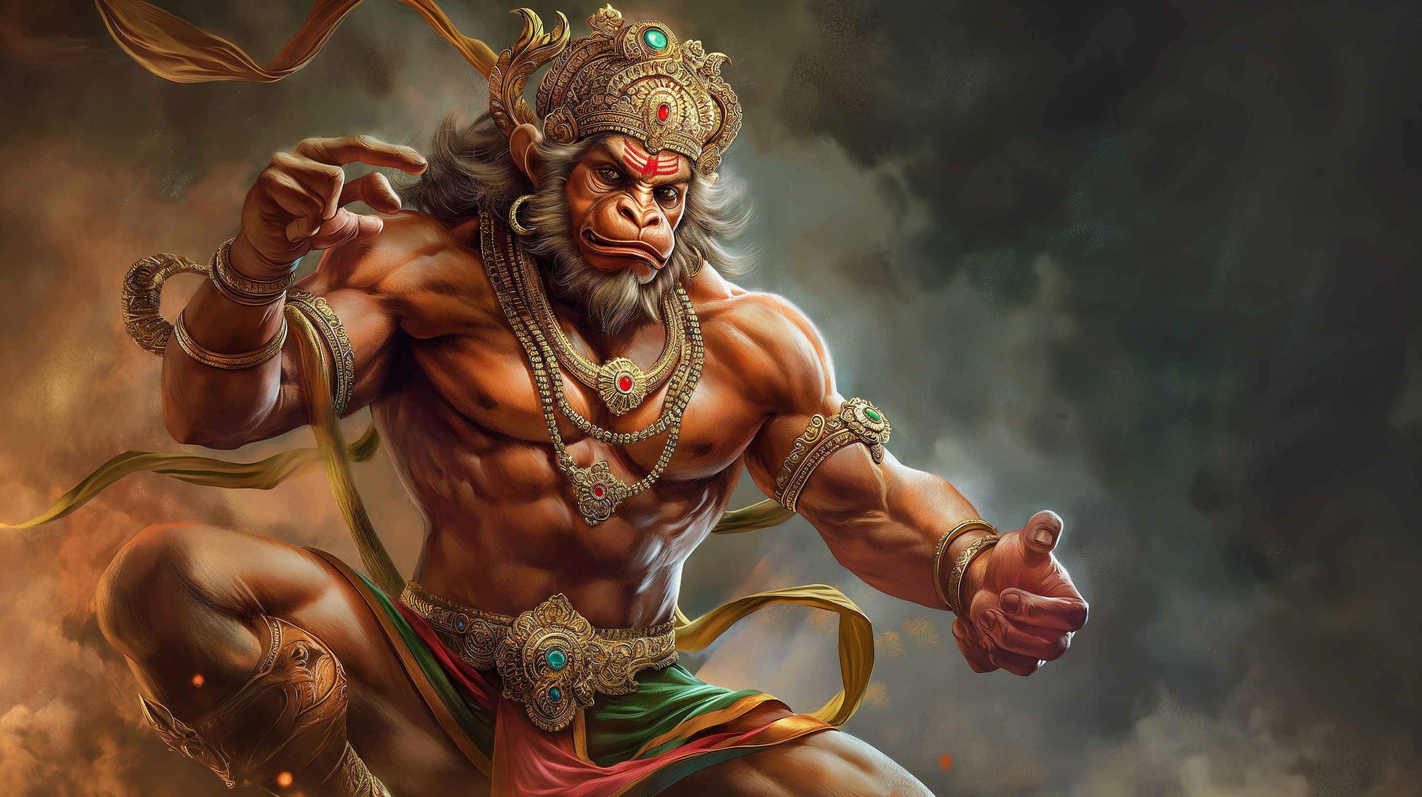 Majestic Lord Hanuman HD Wallpaper