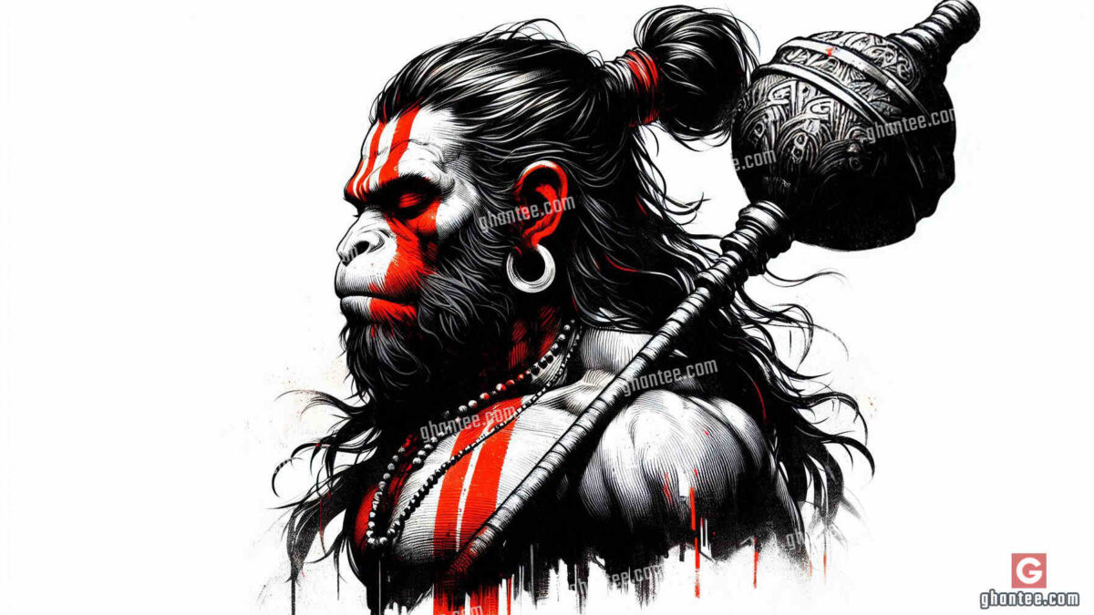 lord hanuman red and white wallpaper