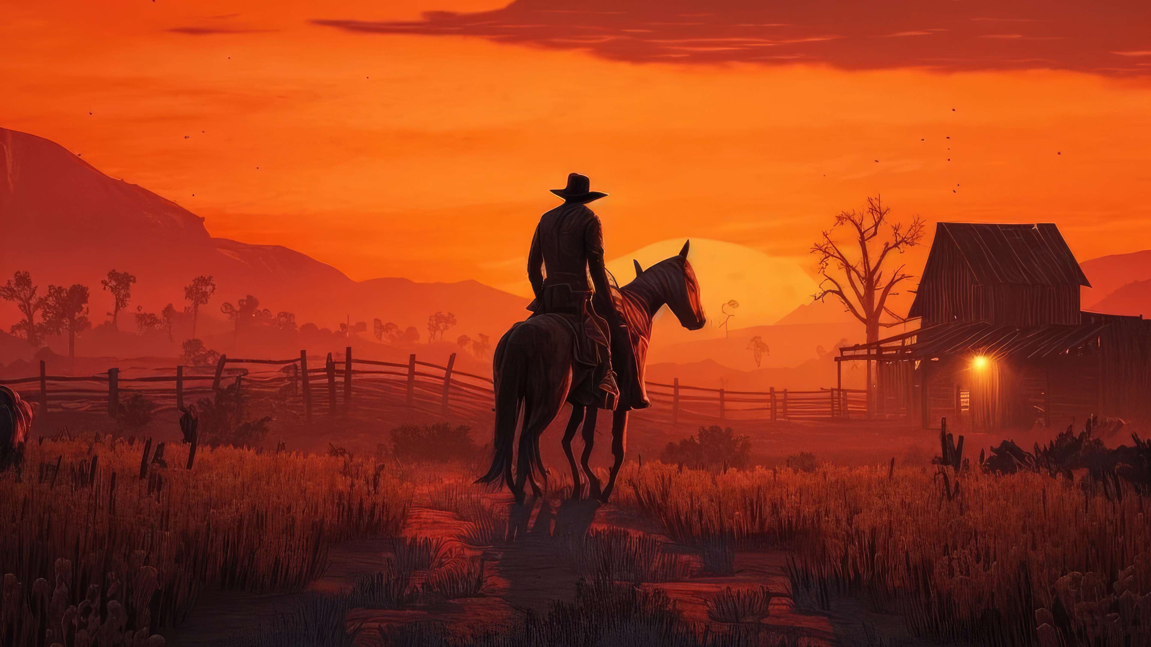 Arthur Morgan Evening Ride Wallpaper, HD