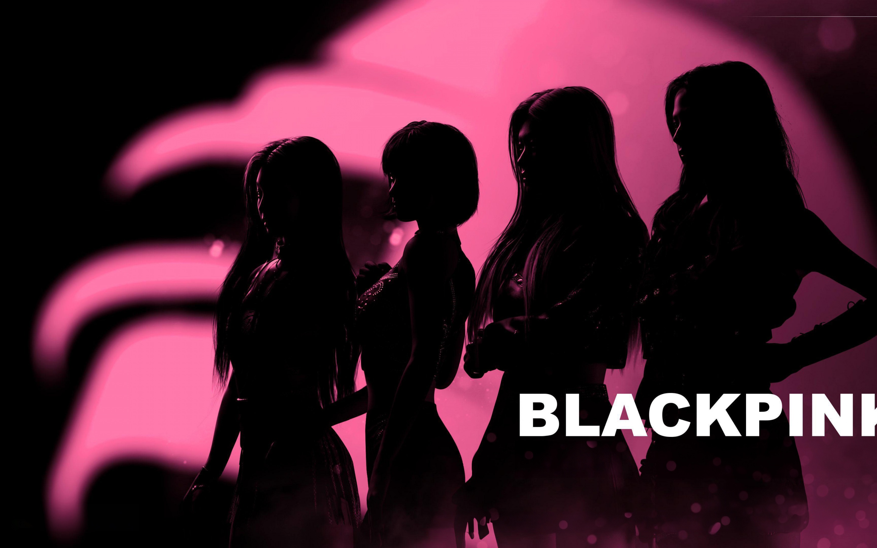 Blackpink Wallpaper 4K, Silhouette