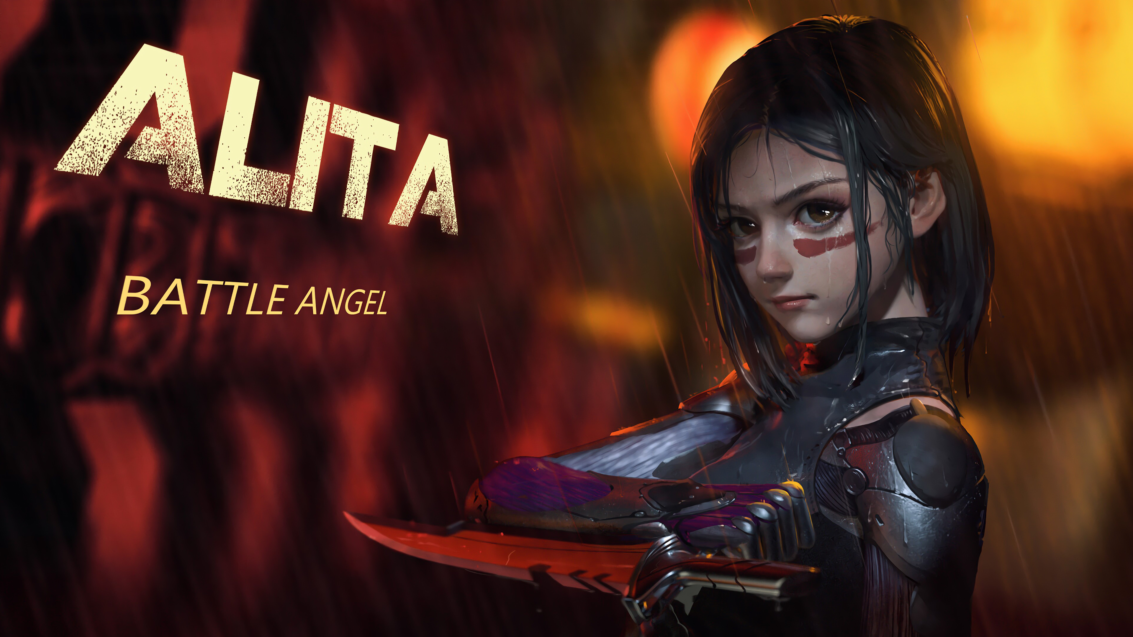 Alita: Battle Angel Movie Art 4K