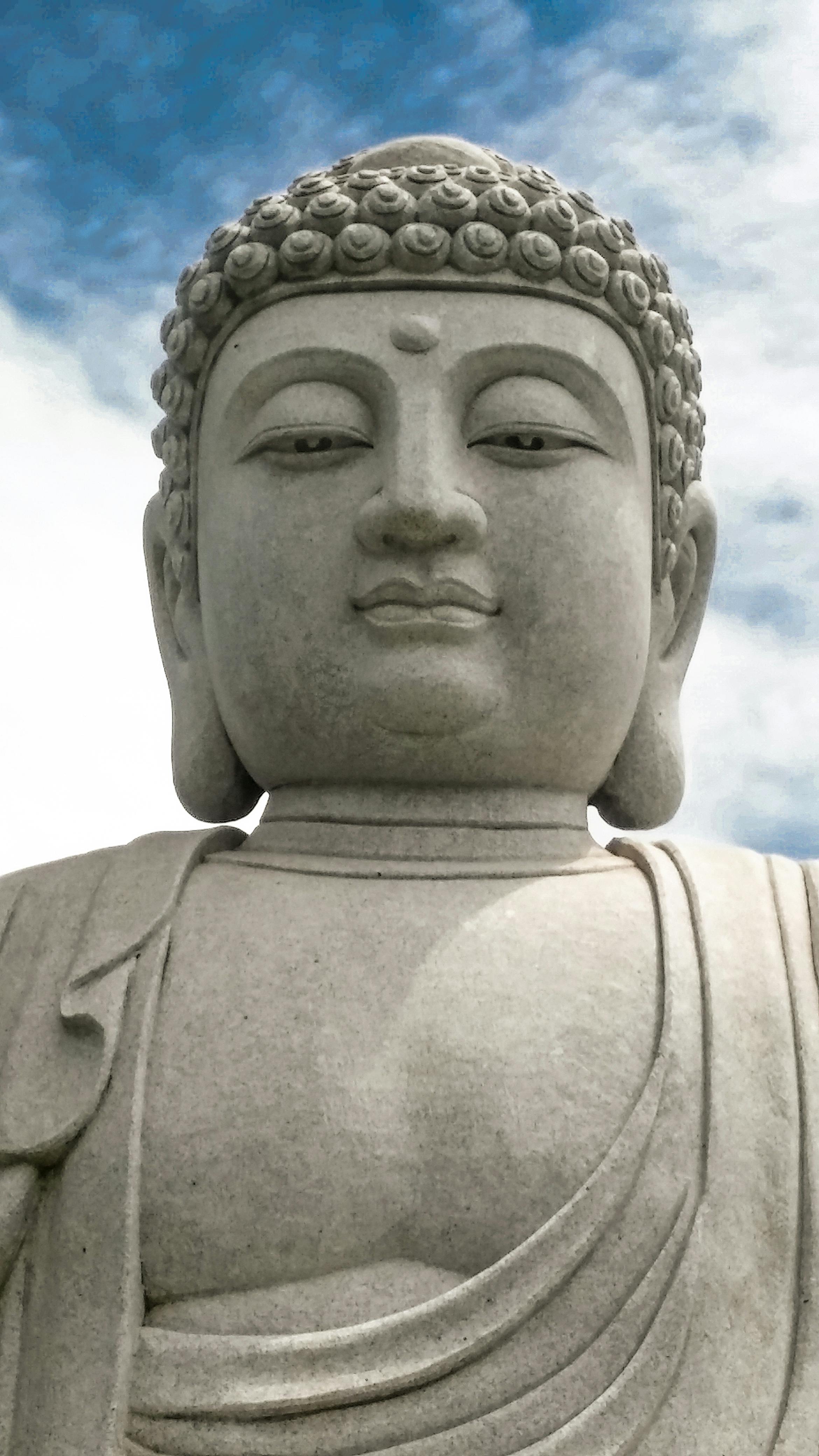 Buddha Statue Under White Clouds · Free