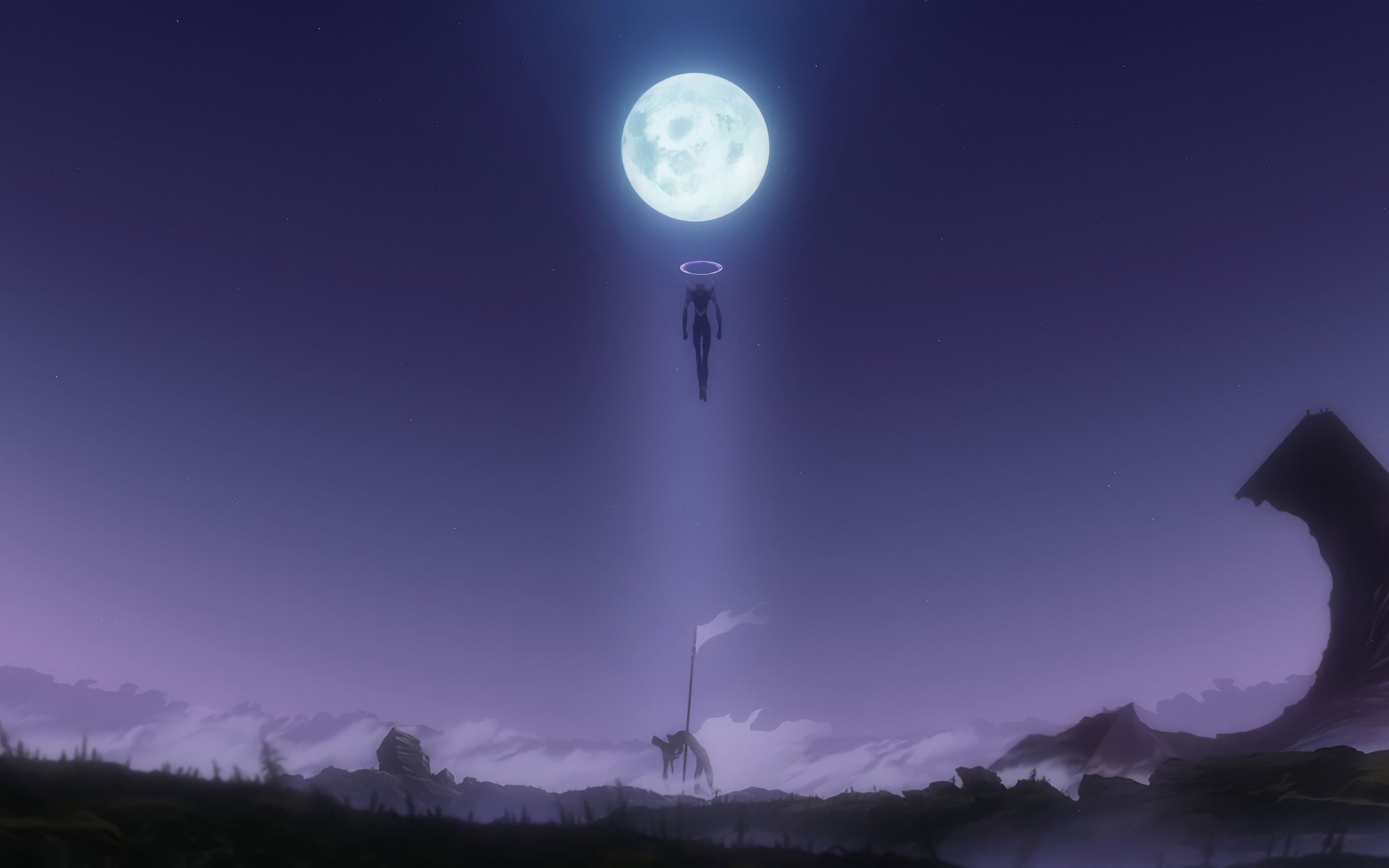 neon genesis evangelion 3 5k MacBook