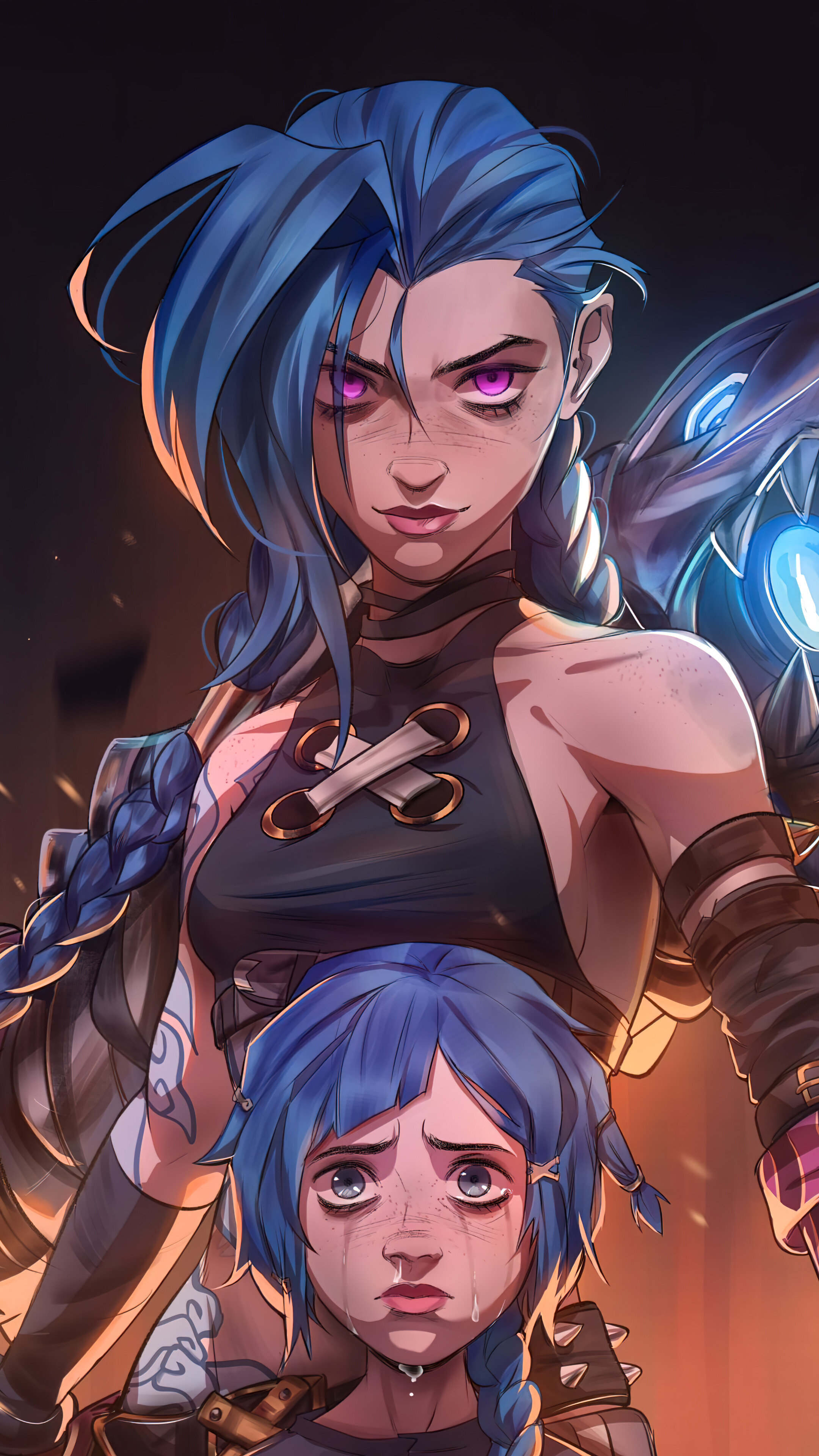 Jinx Arcane Wallpaper iPhone Phone 4K