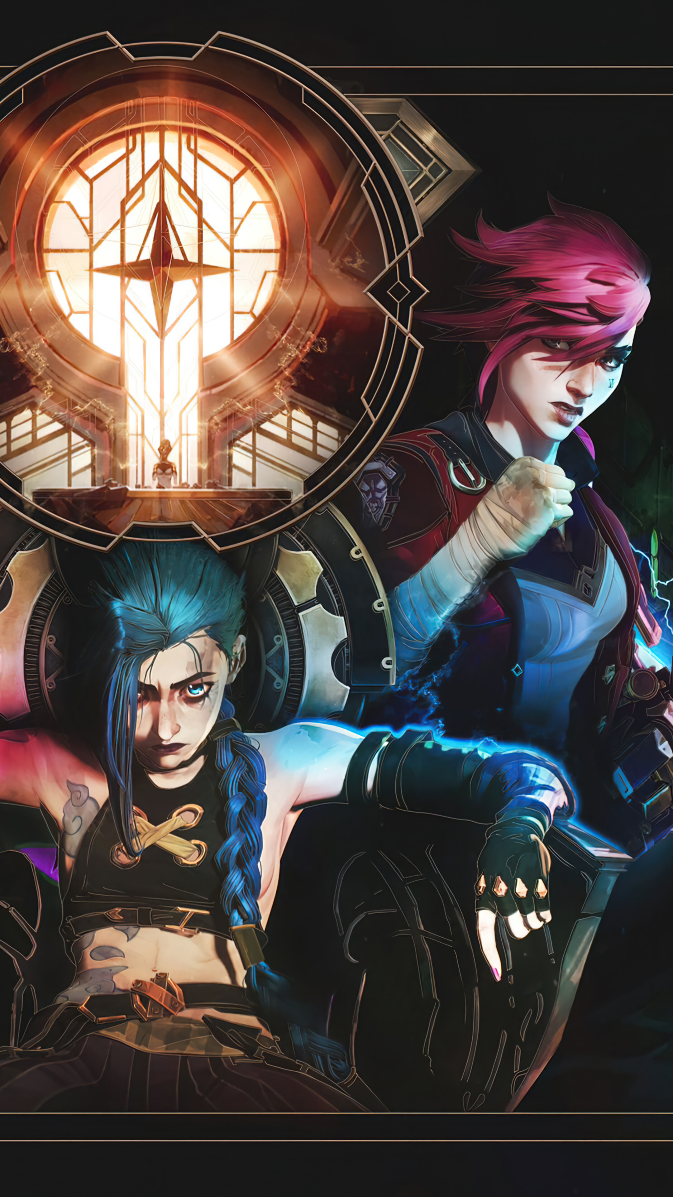 Arcane Jinx Vi Silco Wallpaper iPhone