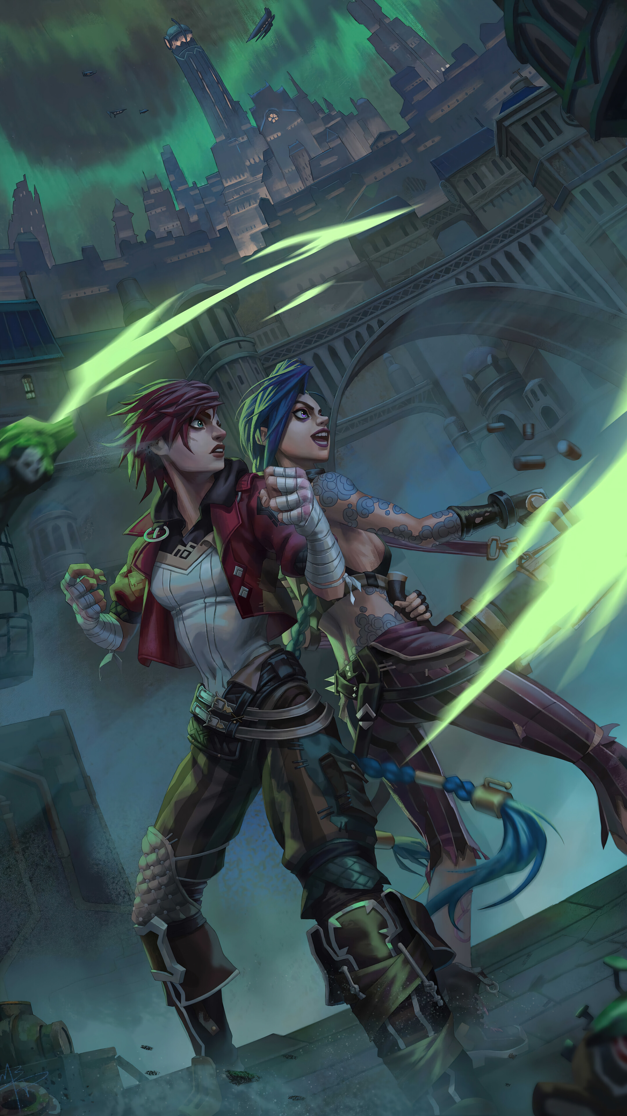 Vi and Jinx Arcane Wallpaper iPhone