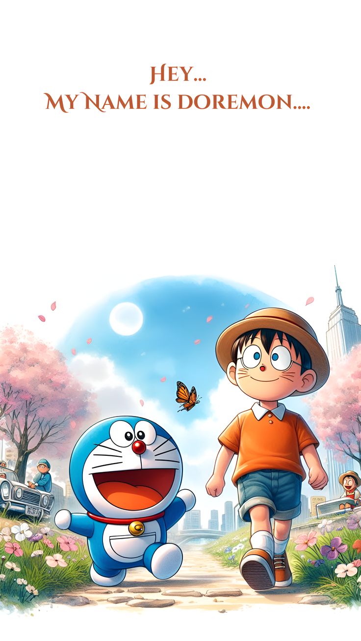 Doremon And Nobita Cartoon Phone Wallpaper