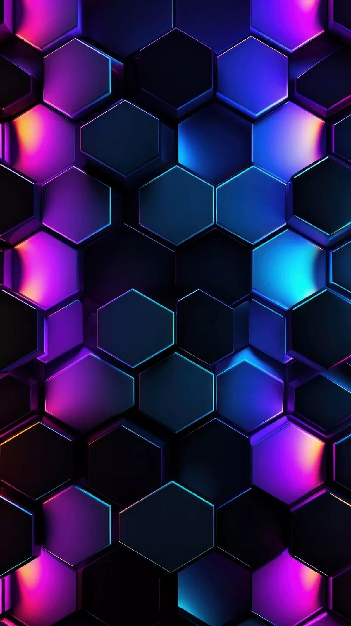 Purple Blue Tiles Abstract Geometric