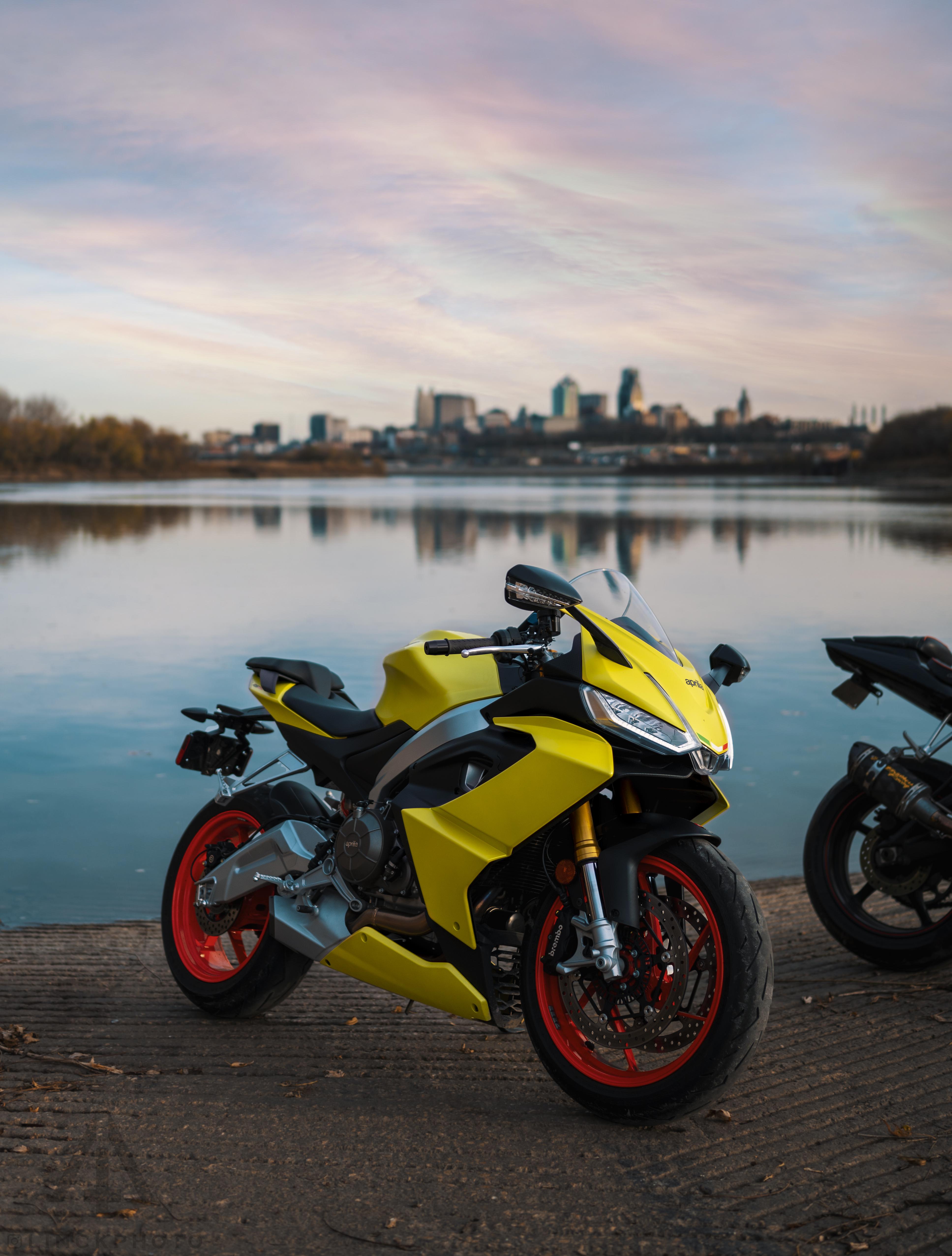 My Aprilia RS 660 overlooking Kansas