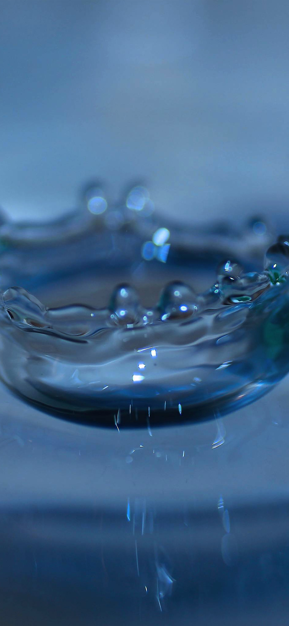 Water Drop Blue Pattern Wallpaper