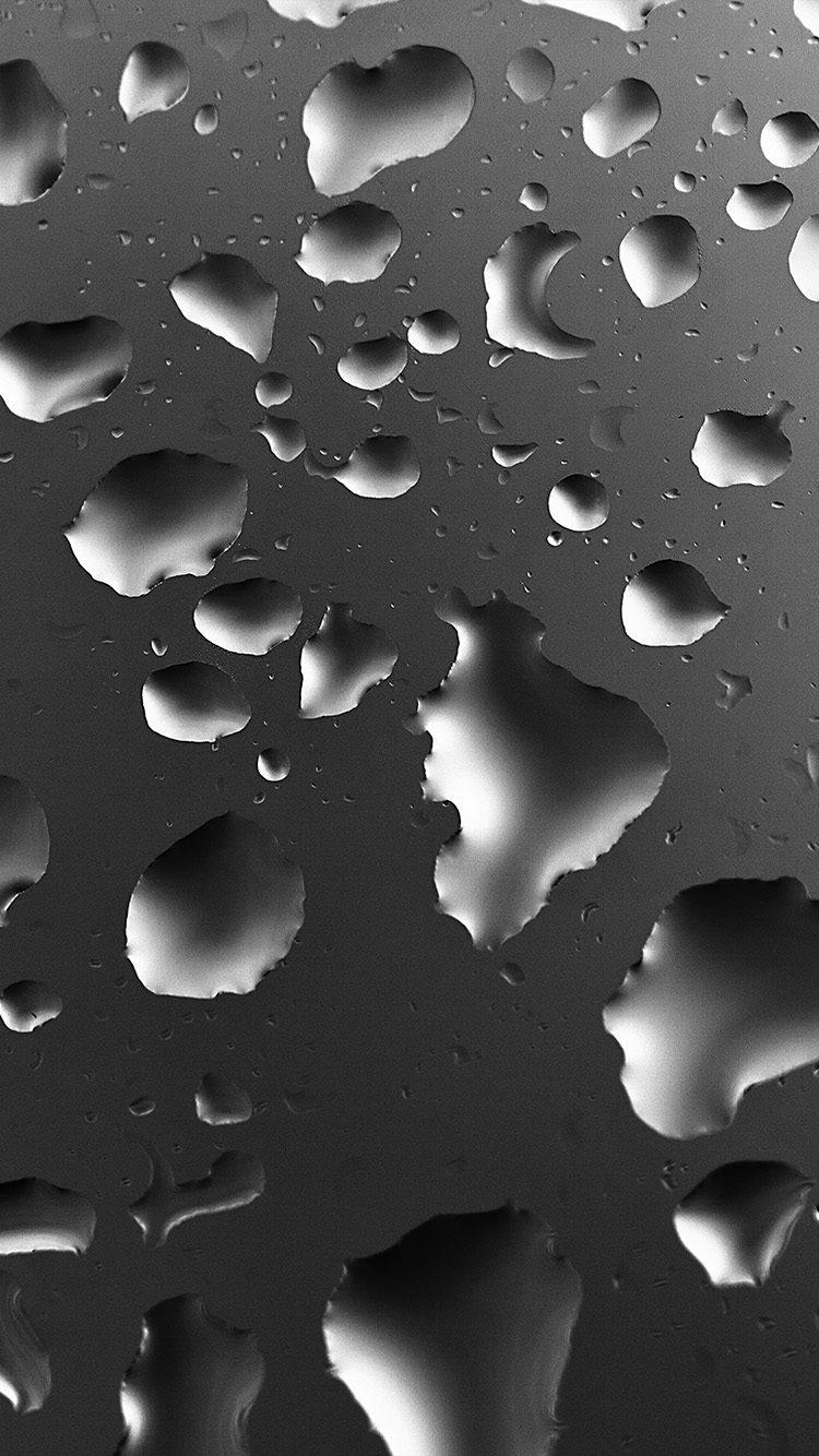 Dark Bw Water Drop Rain Pattern