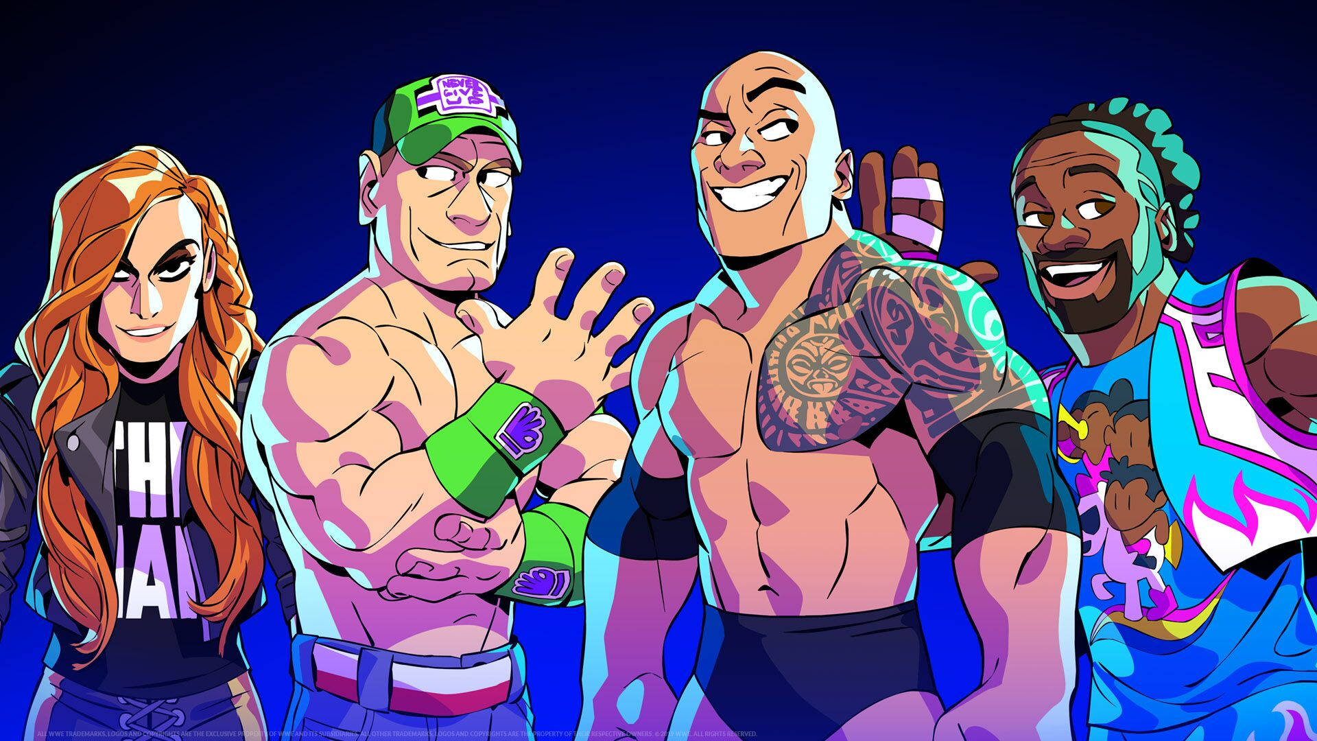 Wwe Digital Cartoon Wallpaper