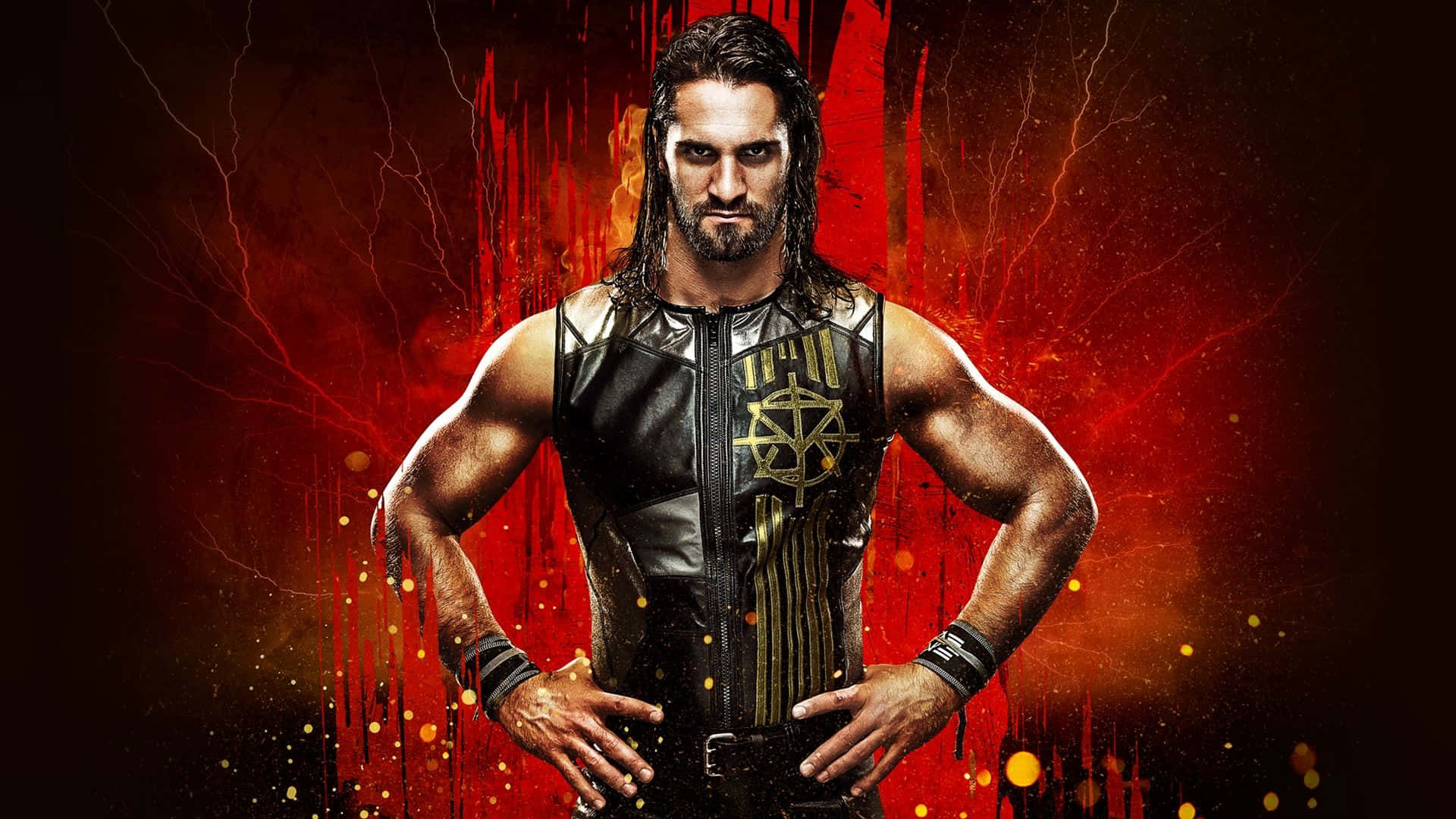 Muscular Wrestler Seth Rollins