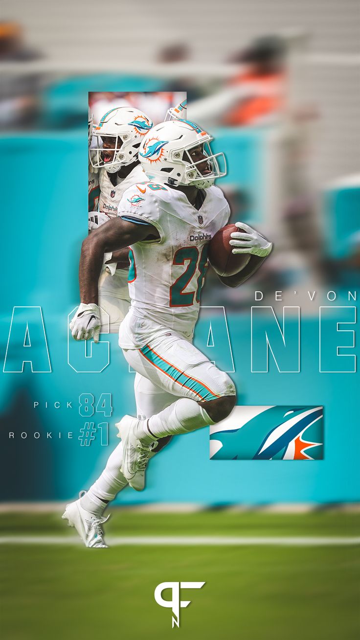 phone wallpaper of Miami Dolphins RB