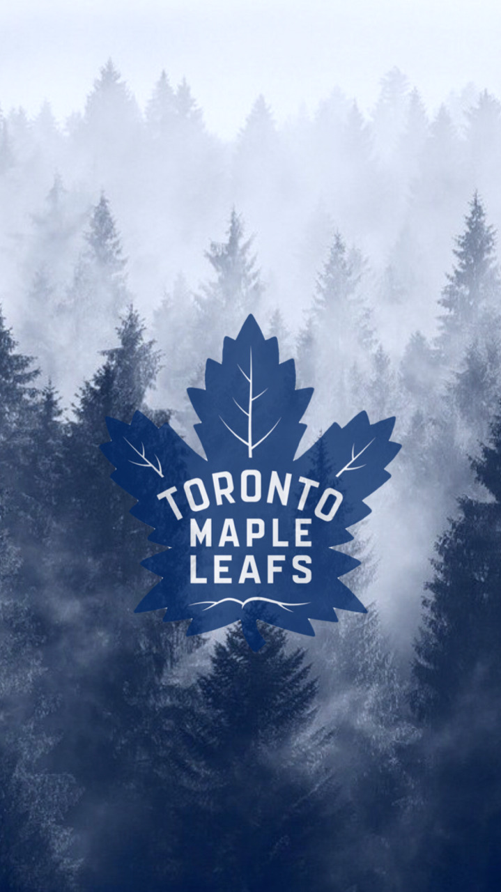 Toronto Maple Leafs logo + blue nature