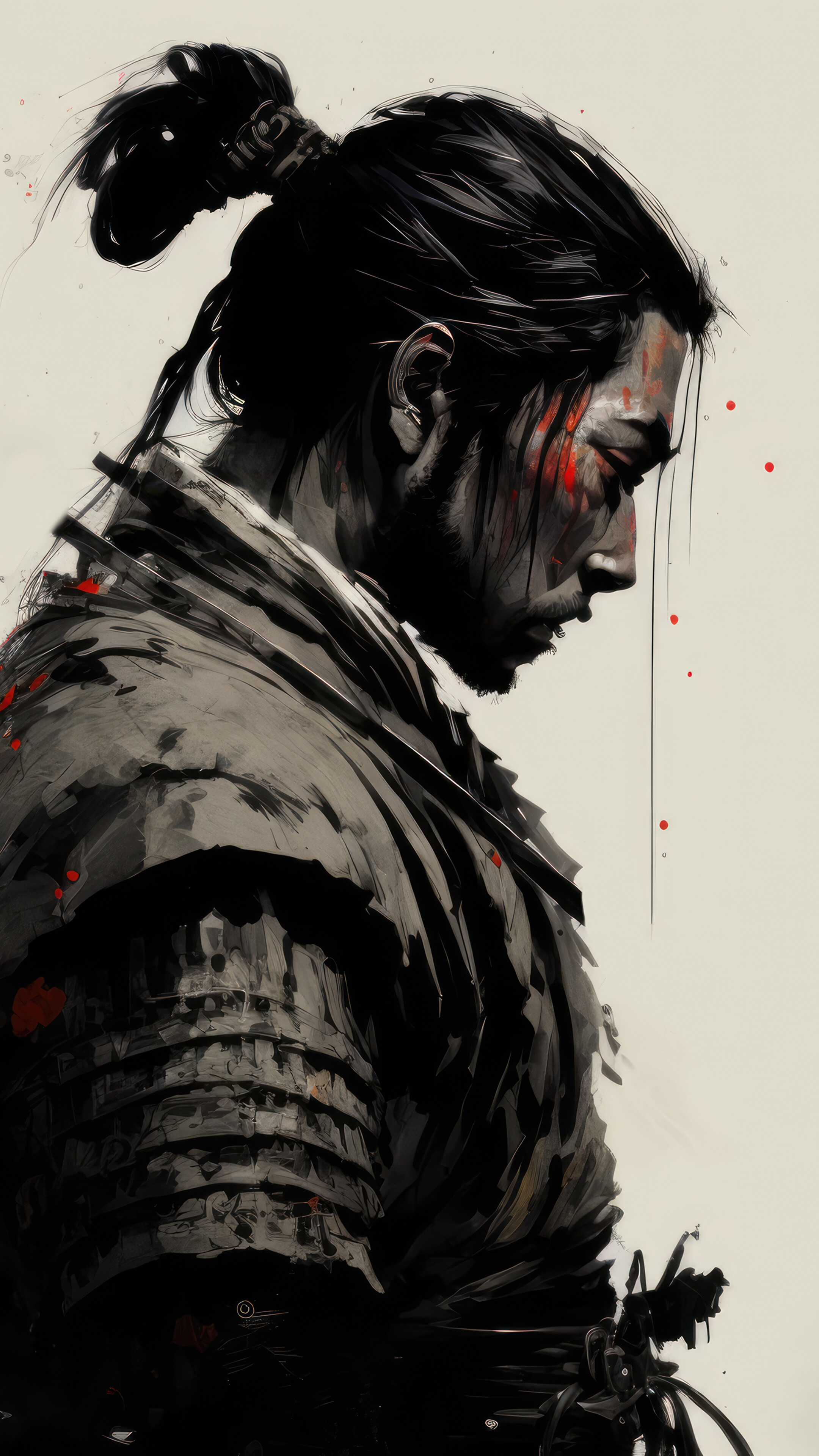 Samurai Art 4K Wallpaper iPhone HD