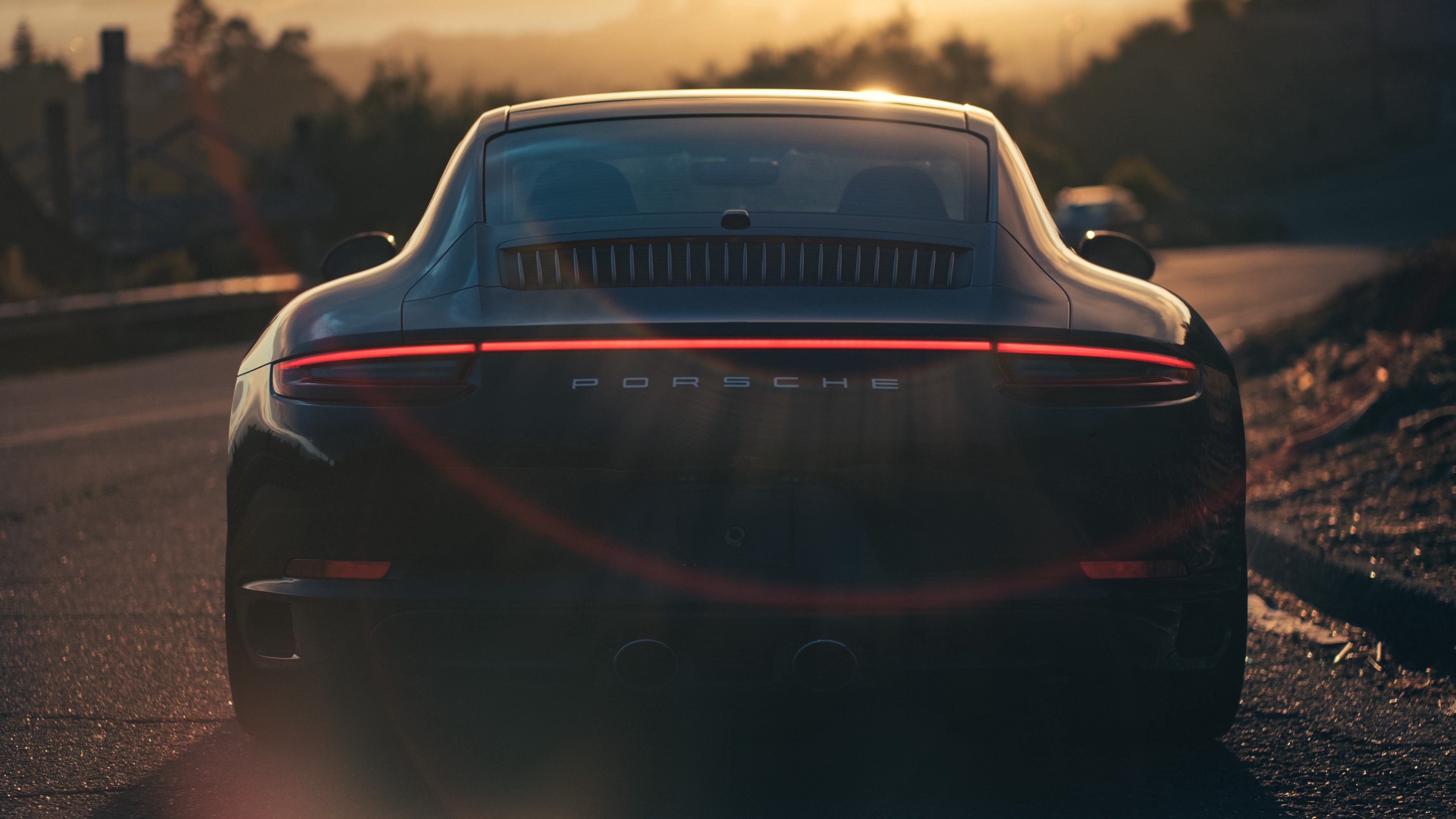 Wallpaper Sunset, Auto, Black, 911