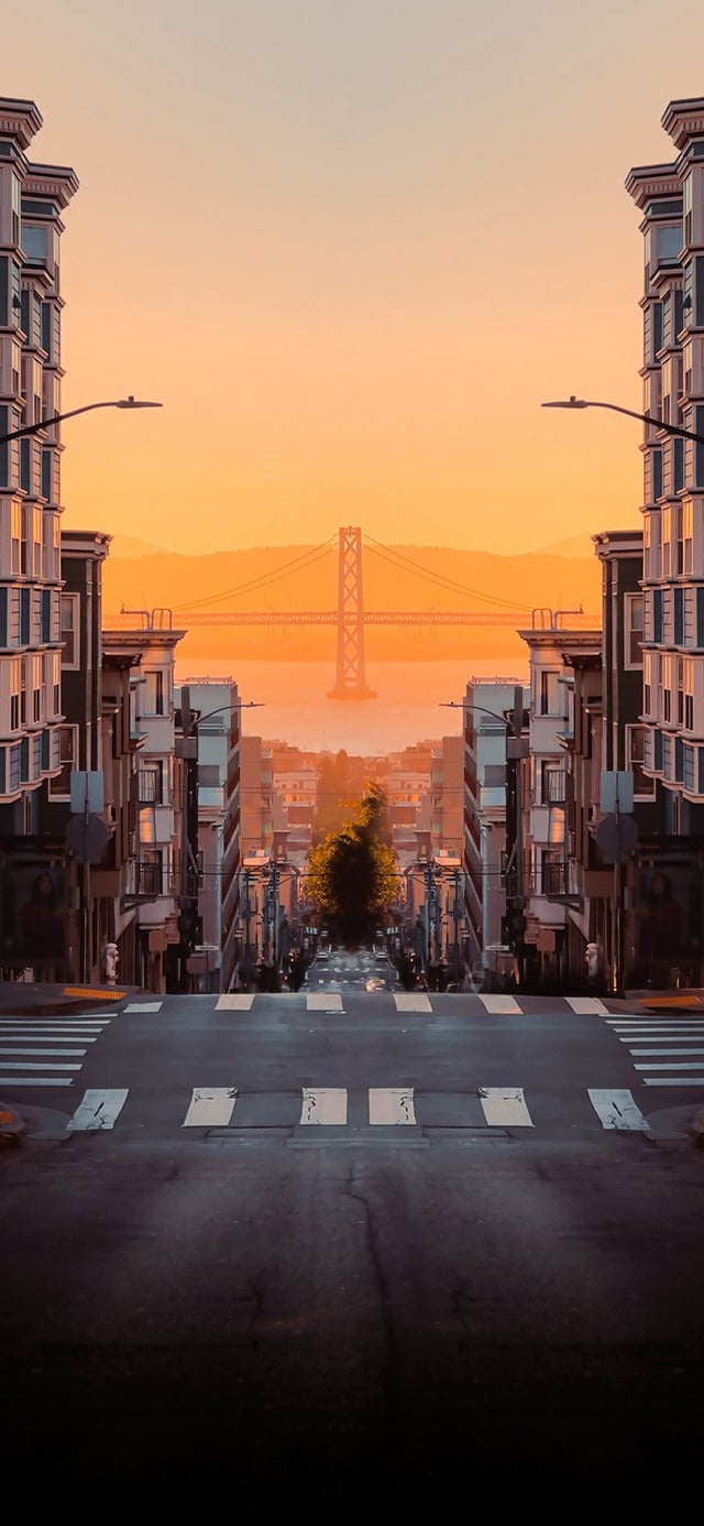 Sunset 4K phone wallpaper 2610x5655