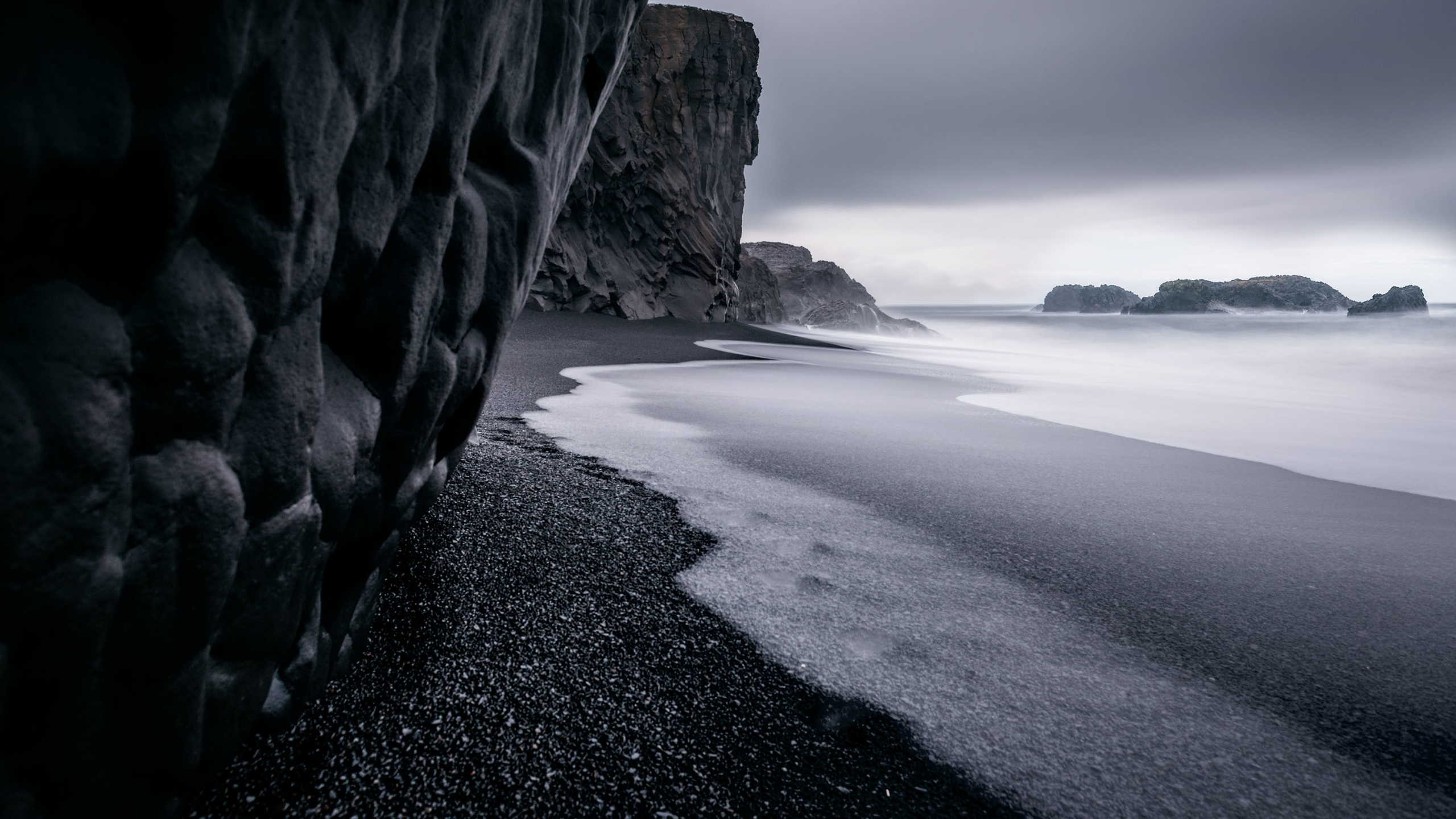 beach, coast, sea waves