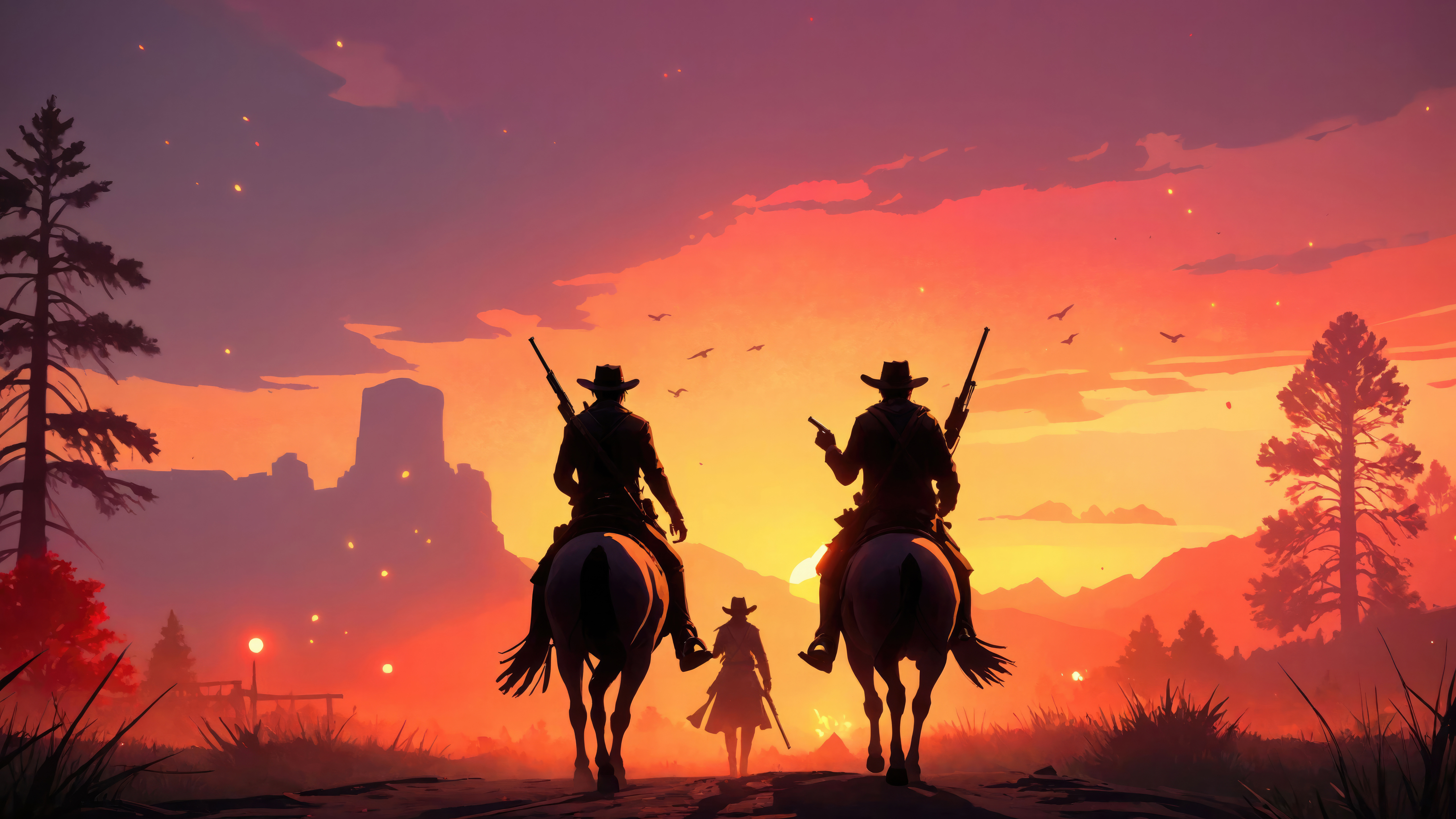 Red Dead Redemption Cowboys Wallpaper