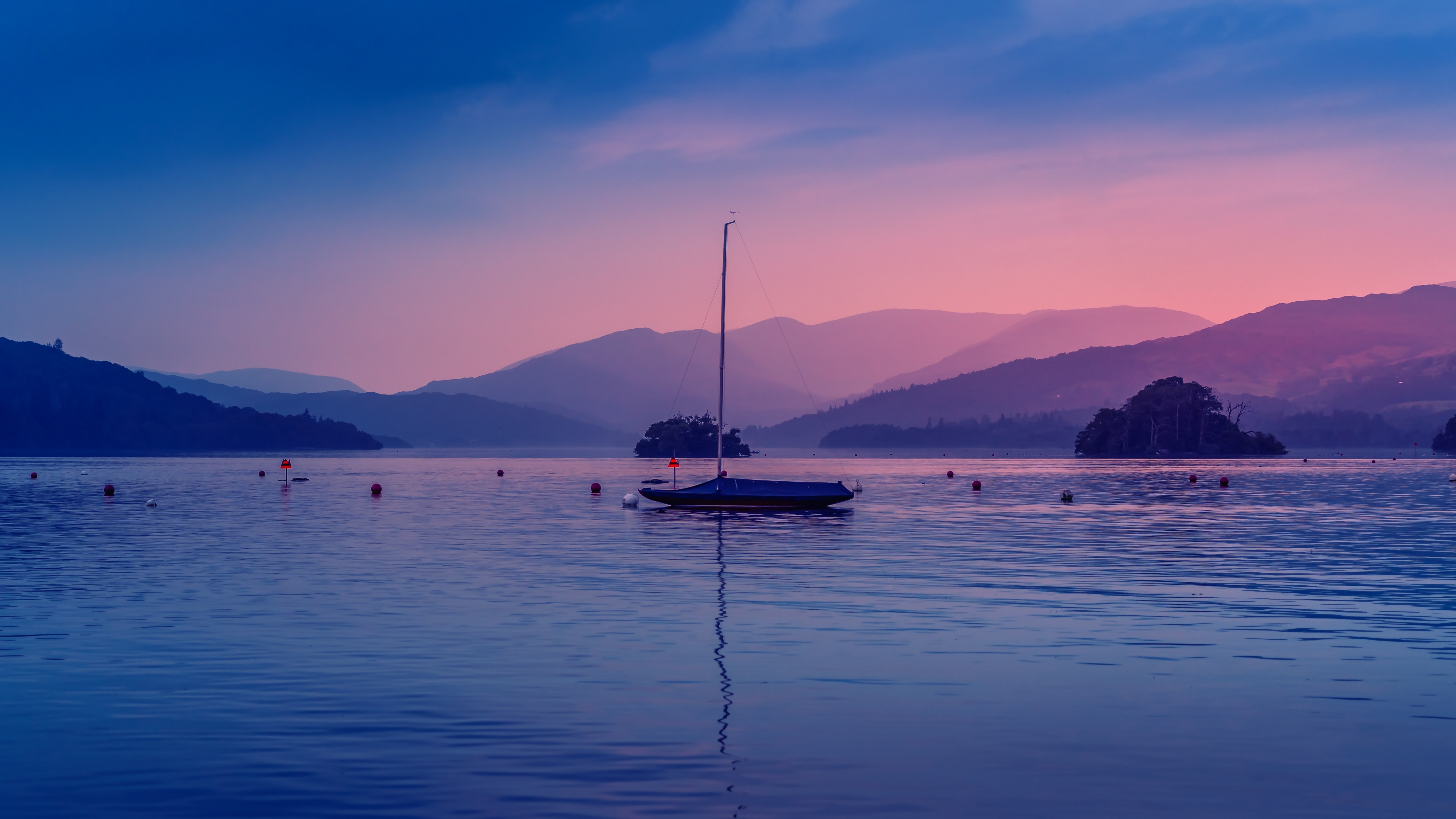 Windemere lake Wallpaper 4K, Boat