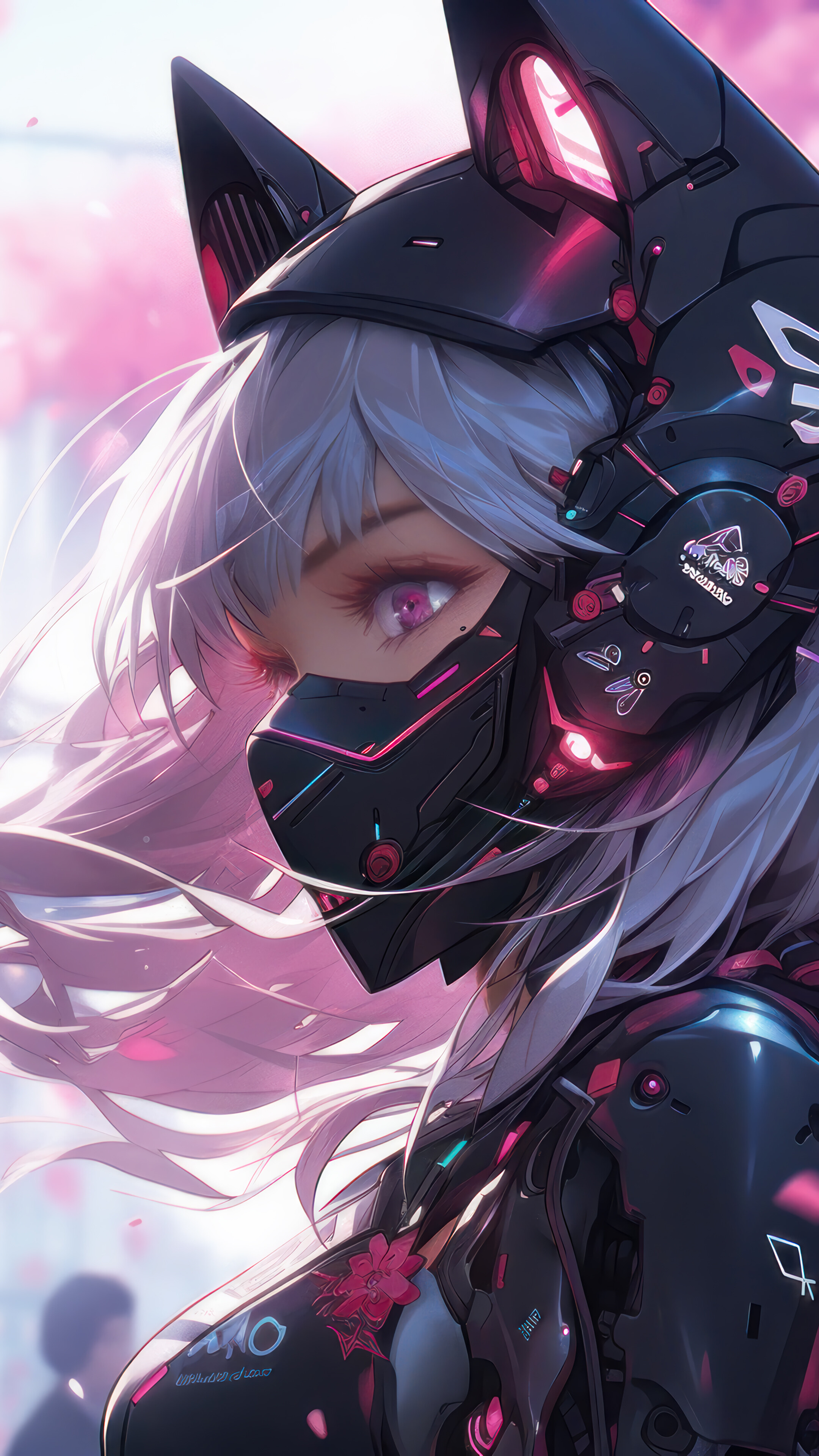 Anime Girl Cyberpunk Sci Fi Cherry