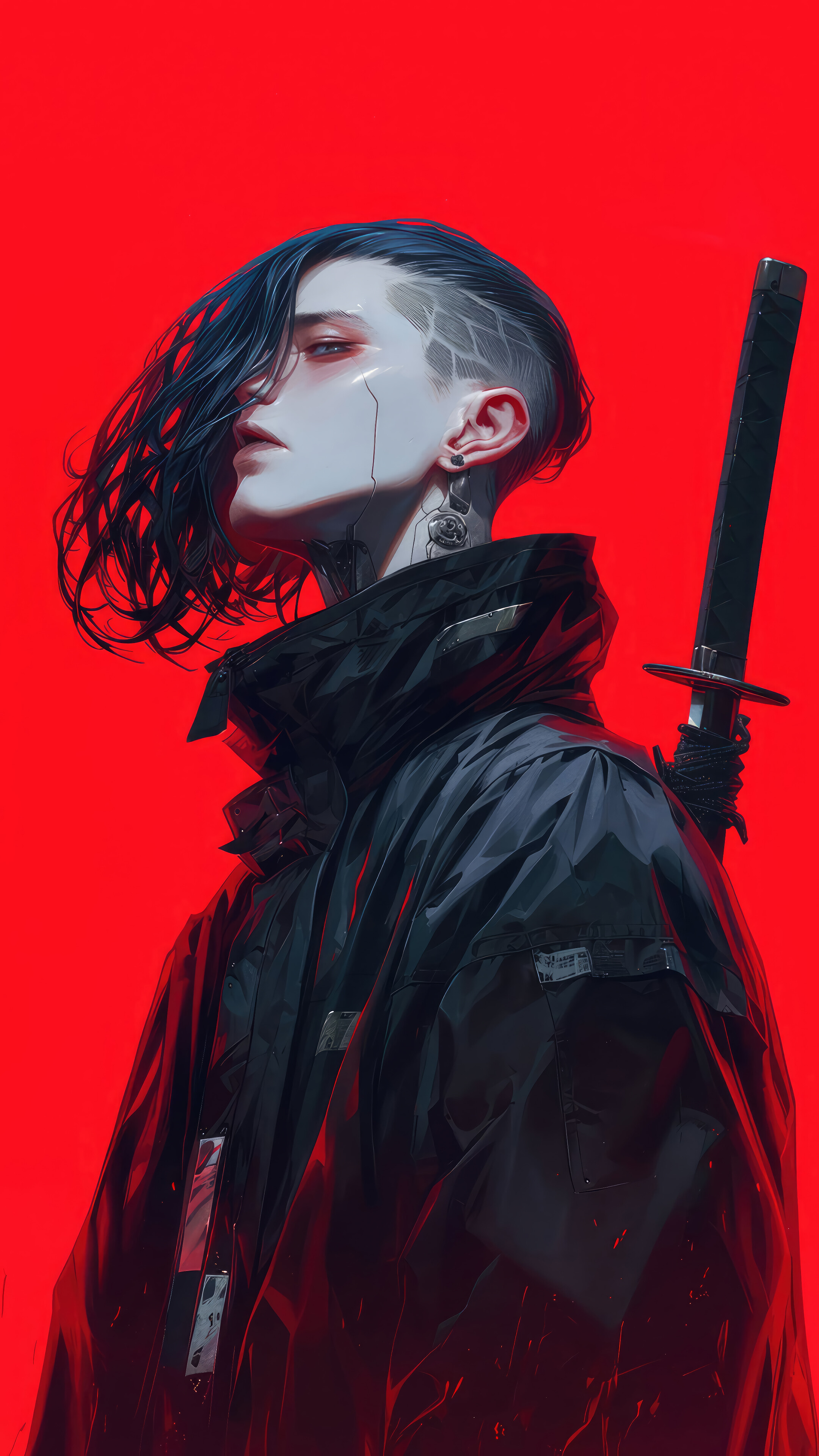 Anime Guy Cyberpunk Sci Fi 4K Wallpaper