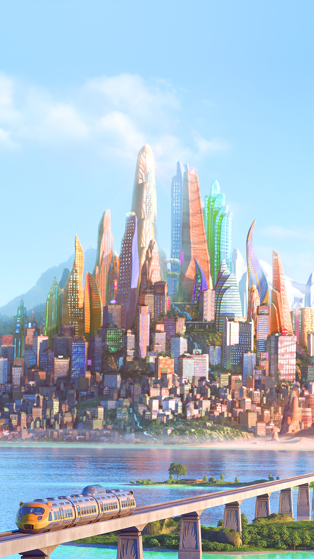 Art Zootopia Disney City Wallpaper