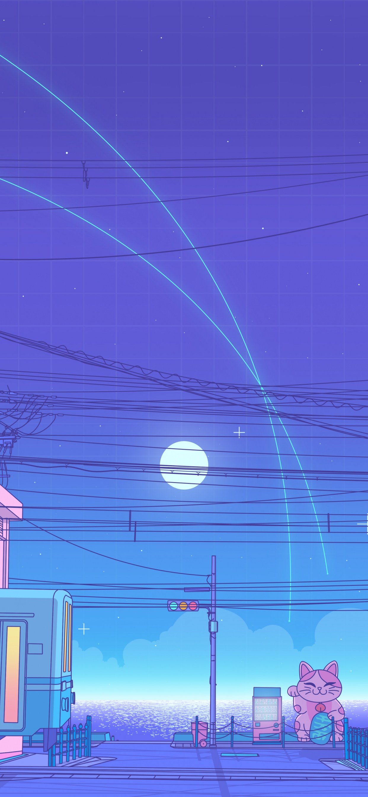 Lofi Wallpaper 4K, Japanese, Synthwave